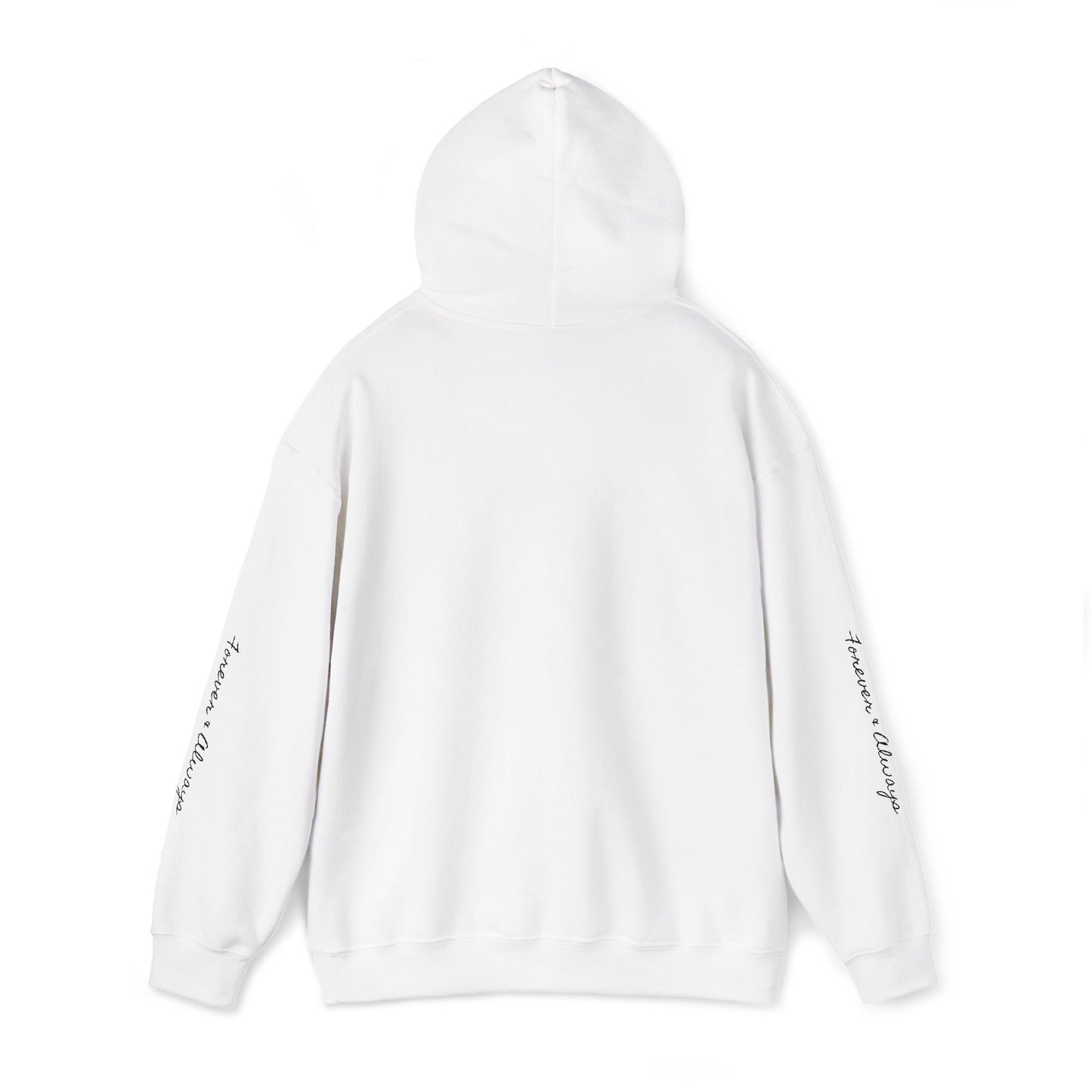 Hoodie - 'Love Forever & Always' Heart Script Pullover