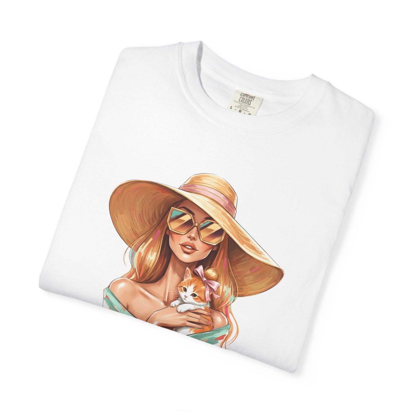 Fashion Icon Hugging Cat T-Shirt