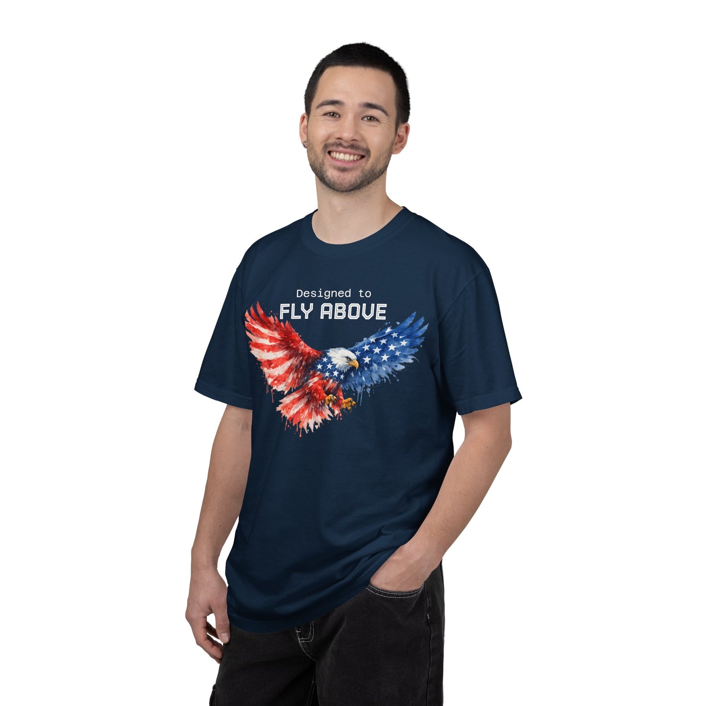 American Eagle Flag T-Shirt — Patriotic Bald Eagle Design
