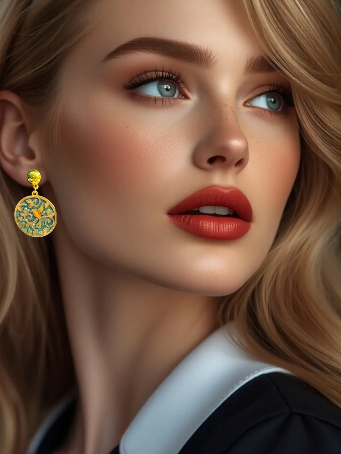 nature resin earrings