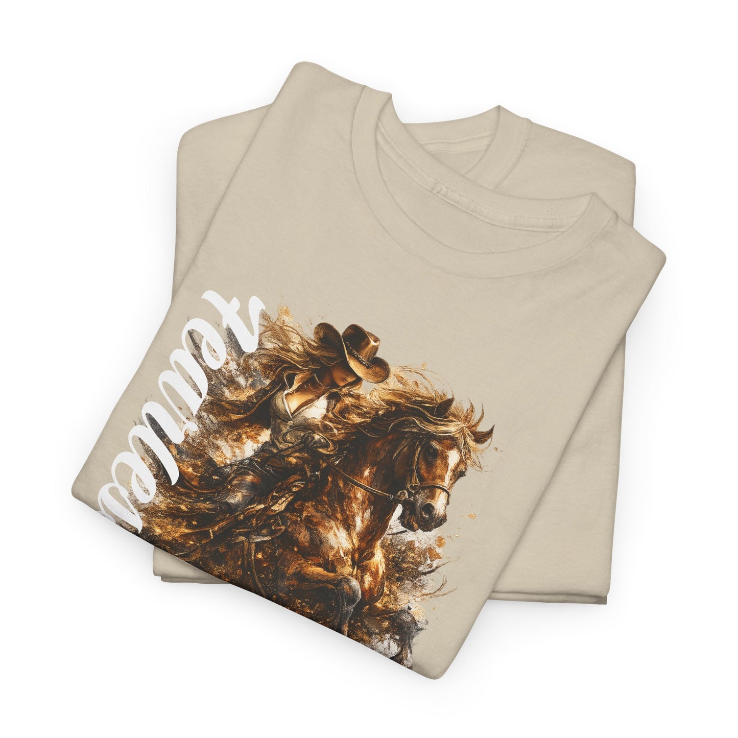 T-Shirt — 'Freedom in the Saddle' Horse Rider Graphic Tee