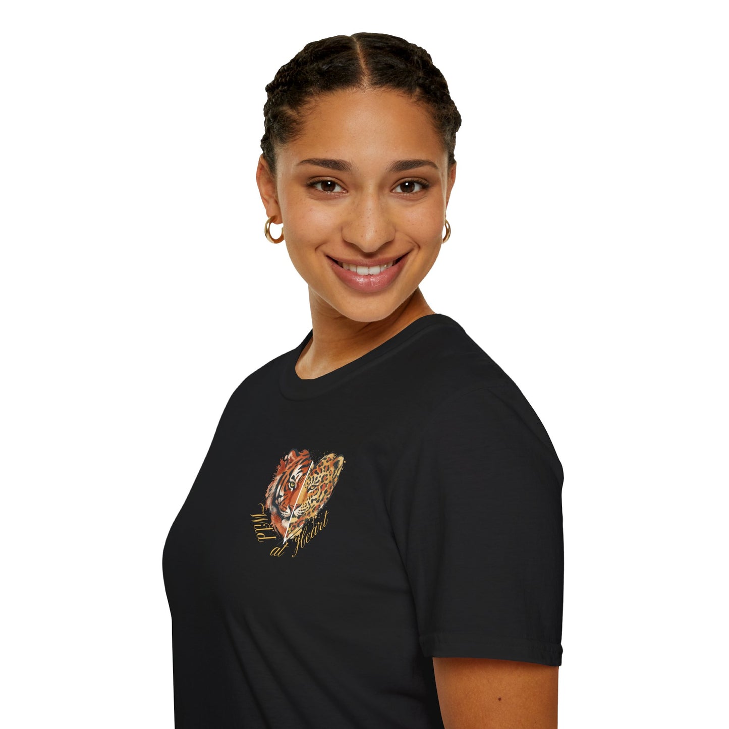 Wild at Heart T-Shirt — Watercolor Leopard Heart Graphic Tee