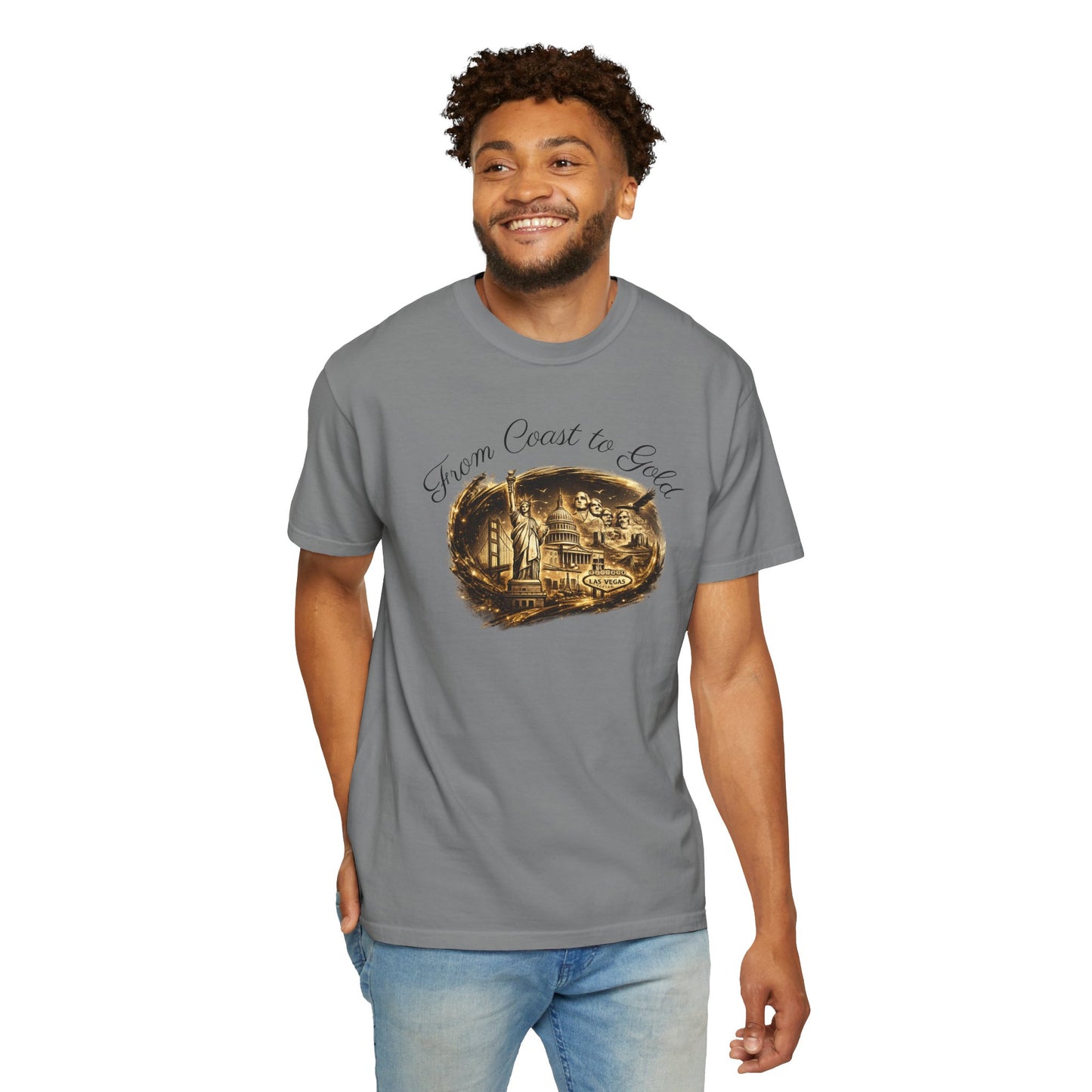 T-Shirt — 'From Coast to Cackle' Vintage Beach Scene Graphic Tee