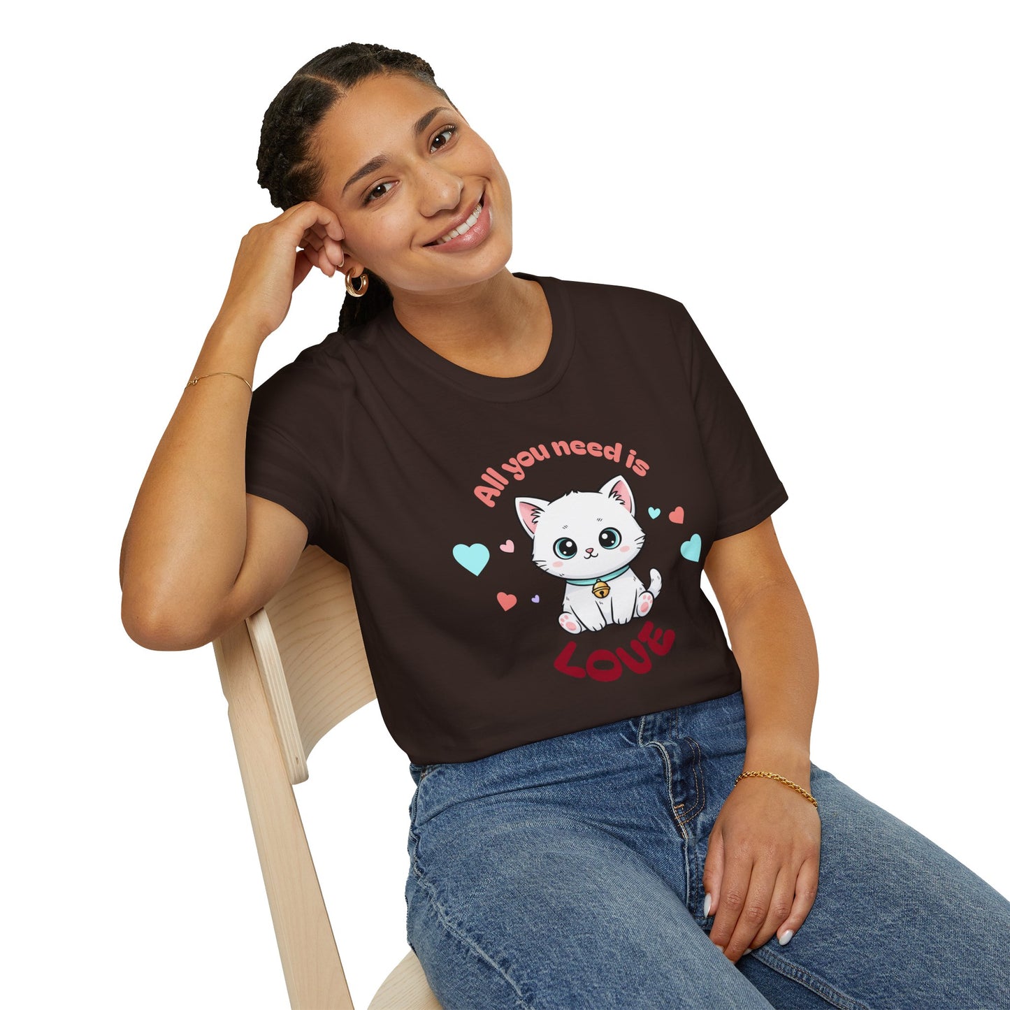 Cat 'All You Need Is Love' T-Shirt