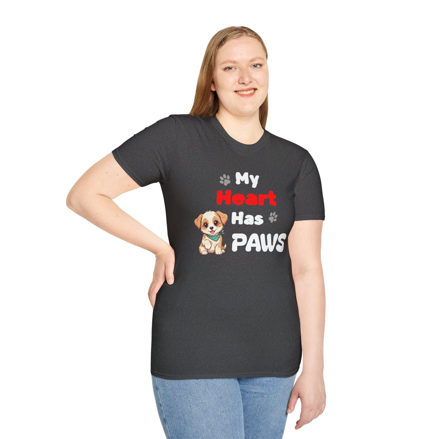 “My Heart Has Four Paws” Pet Lover T-Shirt