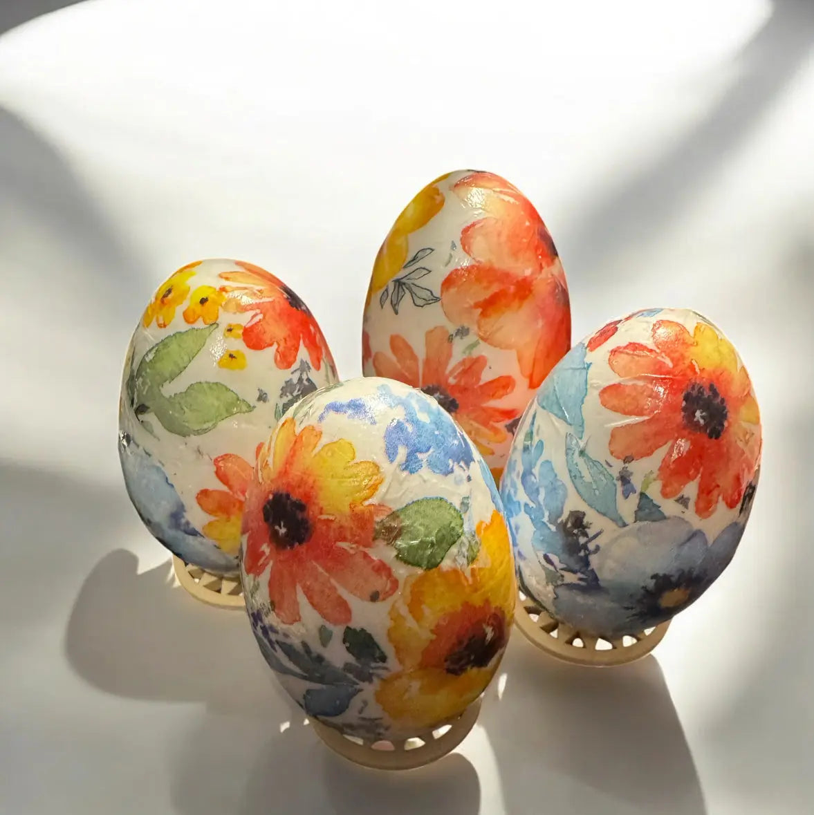 Decoupage Decorative Eggs | Floral Handmade Decorative Eggs - MehrArt collections