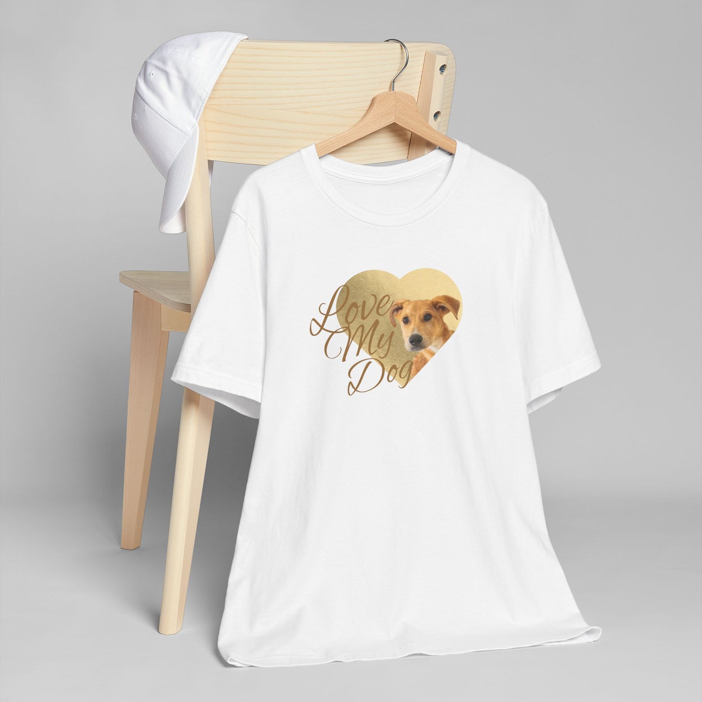 Dog Lover Heart T-Shirt — "Love My Dog" Cute Pet Photo Tee