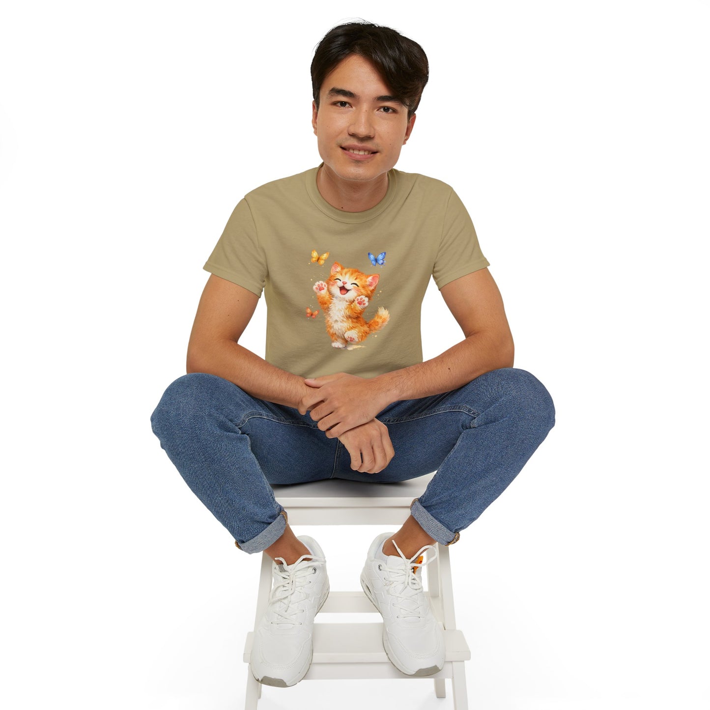 Playful Kitty T-Shirt — Cute Cat Graphic Tee