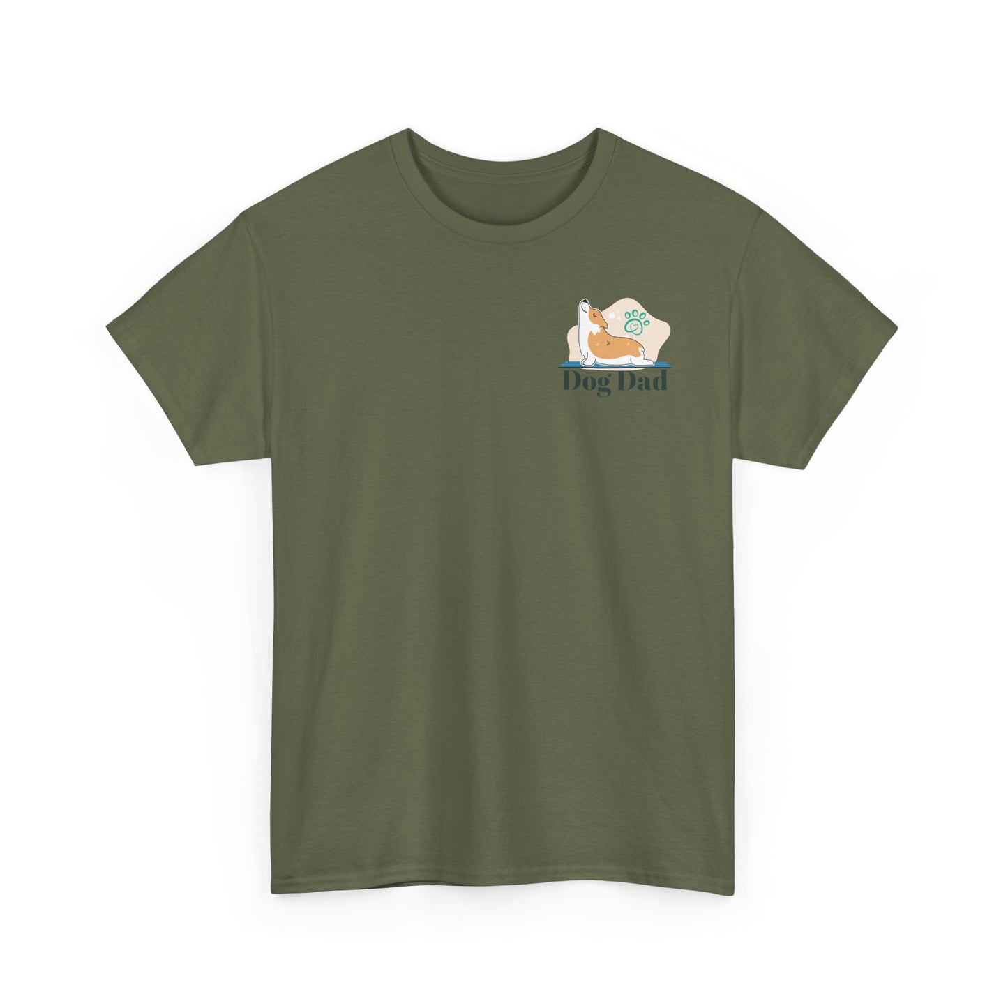 Dog Dad T-Shirt — Cute Sleeping Dog Chest Print, Gift for Dog Lovers