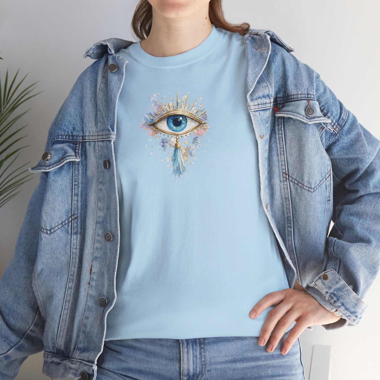 Mystic Watercolor Eye T-Shirt — Small Chest Art, Spiritual Boho Tee