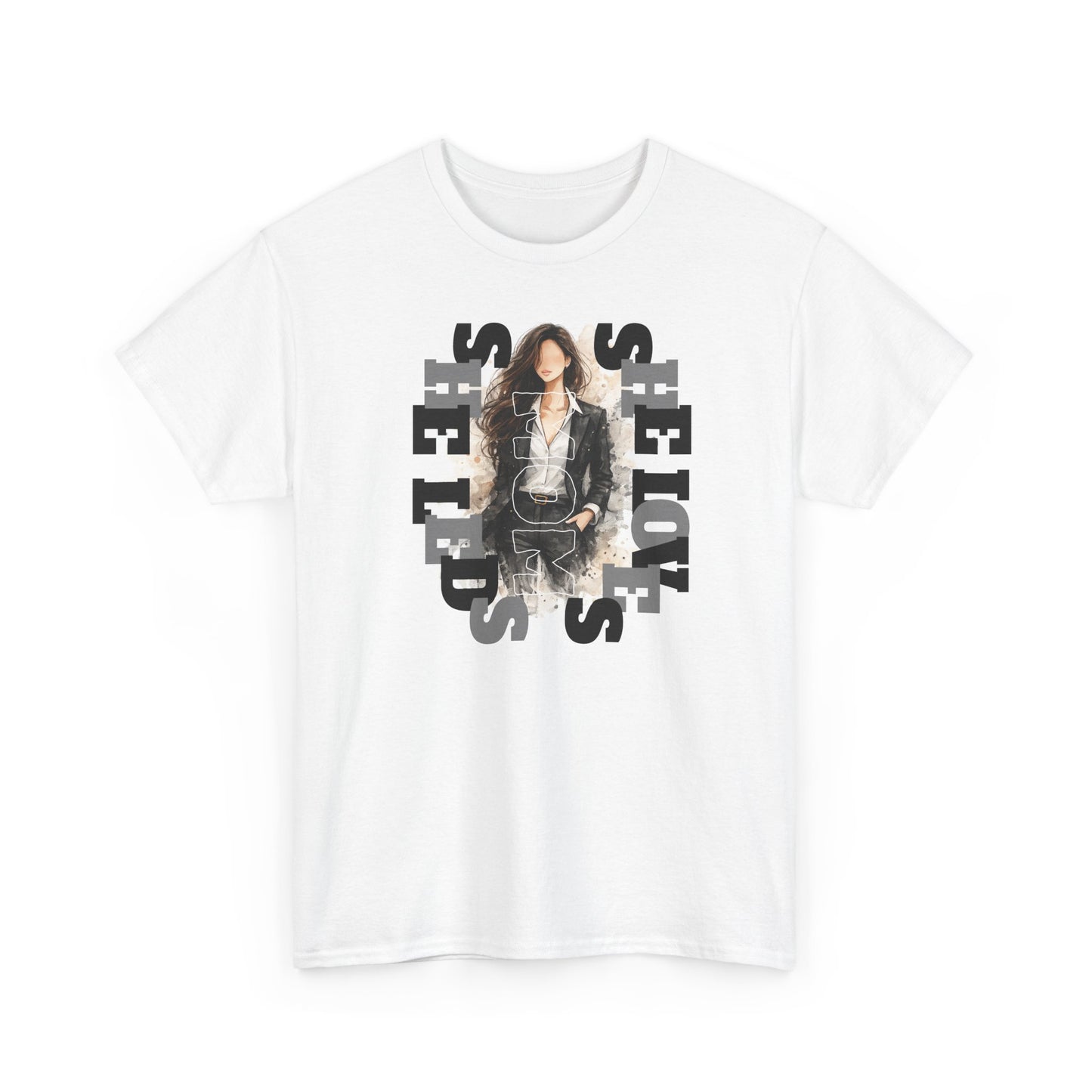 She Leads She Loves Graphic Tee — Feminine Empowerment T-Shirt