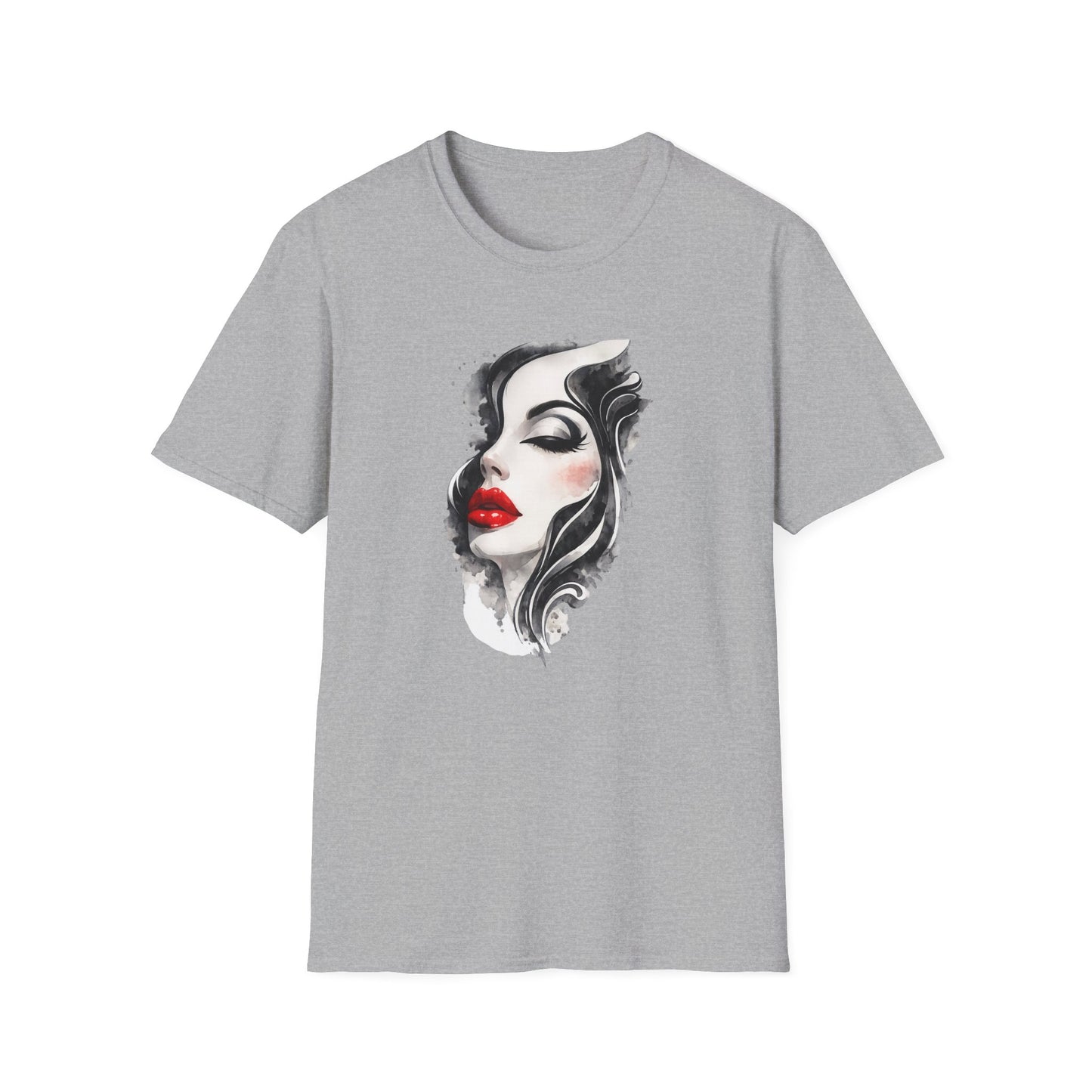 Fashion T-Shirt — Female Close-Up Portrait Graphic Tee