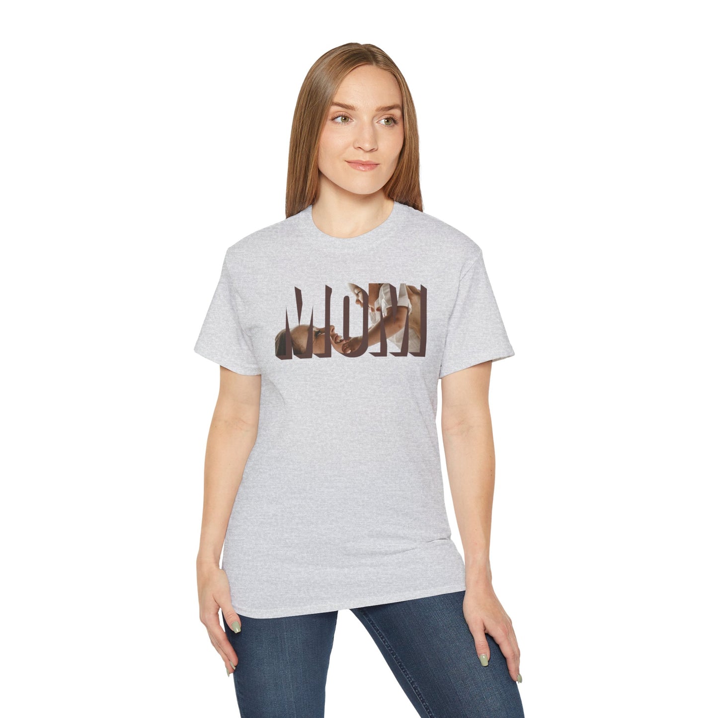 MOM Cotton Tee — Bold Mom Graphic Shirt