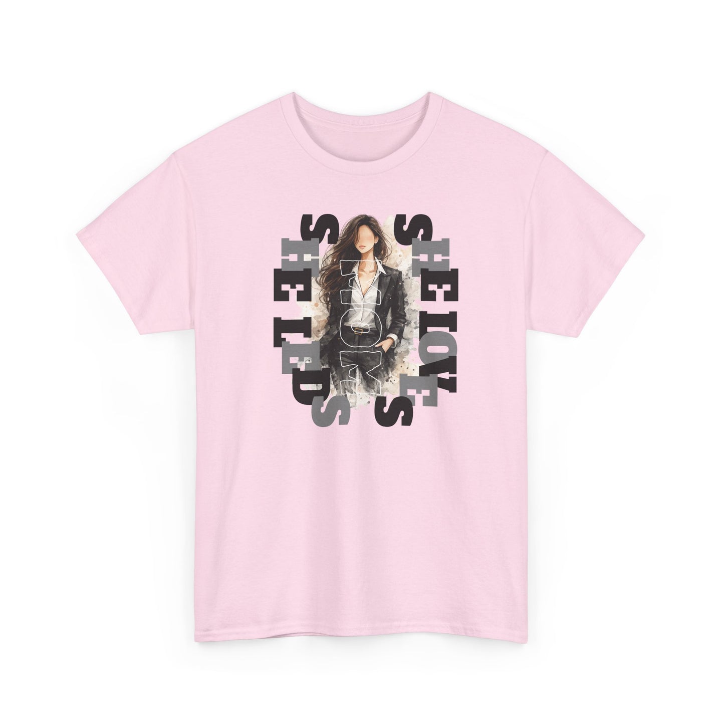 She Leads She Loves Graphic Tee — Feminine Empowerment T-Shirt