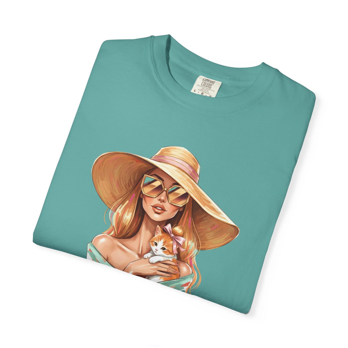 Fashion Icon Hugging Cat T-Shirt