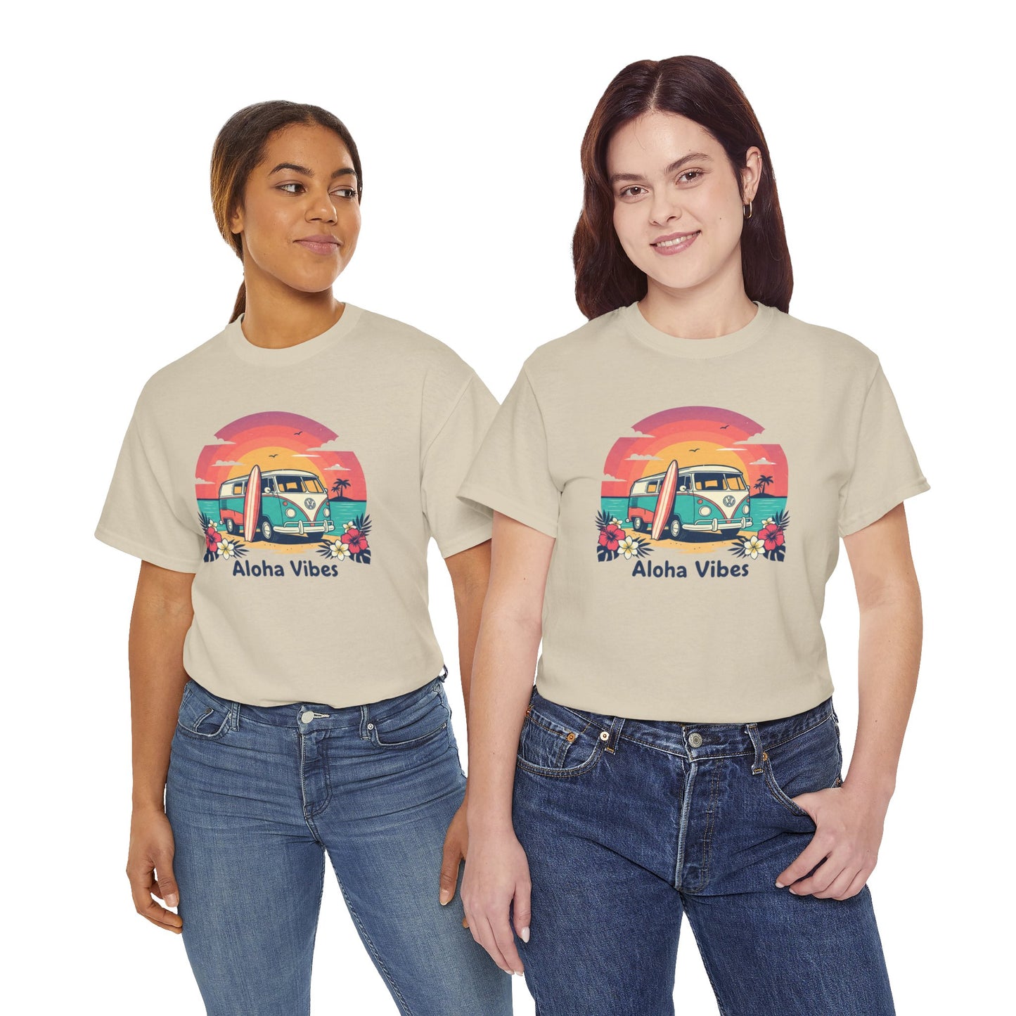 Aloha Vibes Tee — Retro Surf Van Graphic T-Shirt