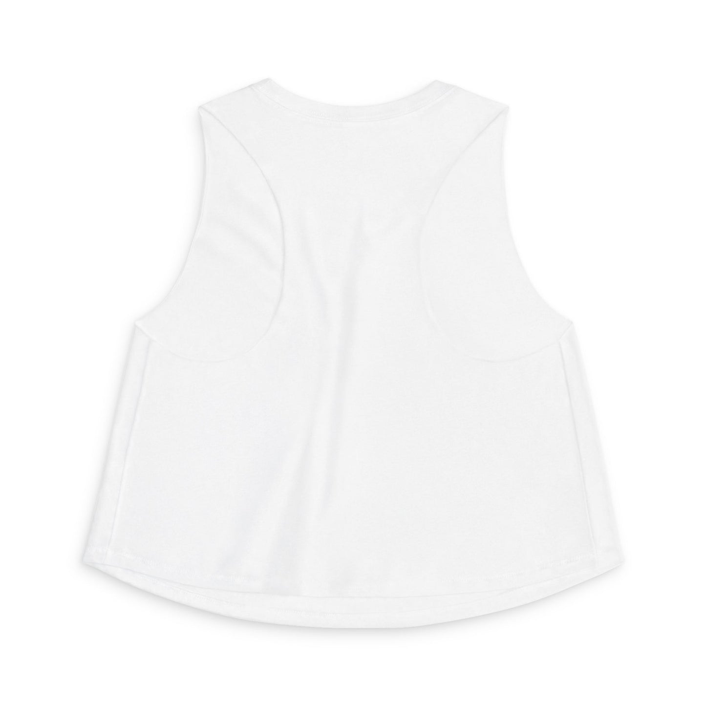 Chasing Sunshine Women's Crop Tank — Retro Sunset Palm Beach Top