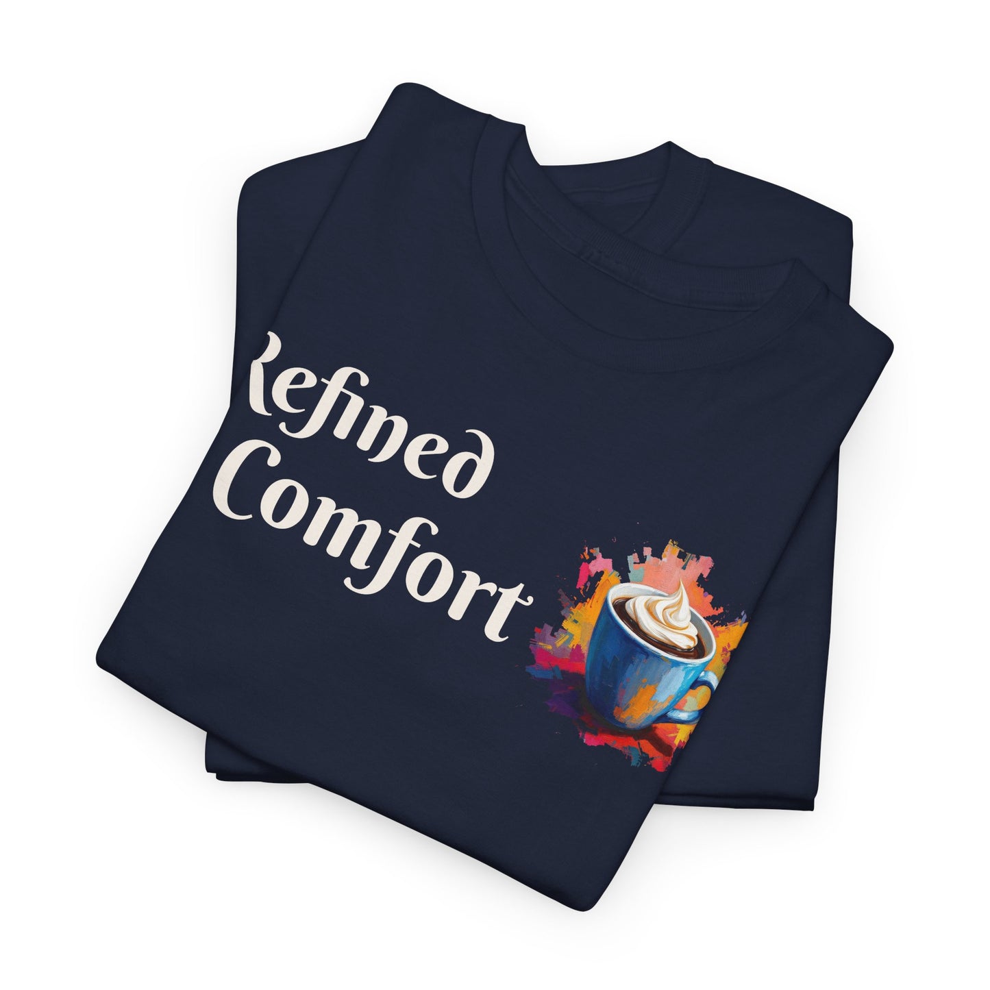 Refined Comfort Tee — Cozy Tea Cup Graphic Shirt