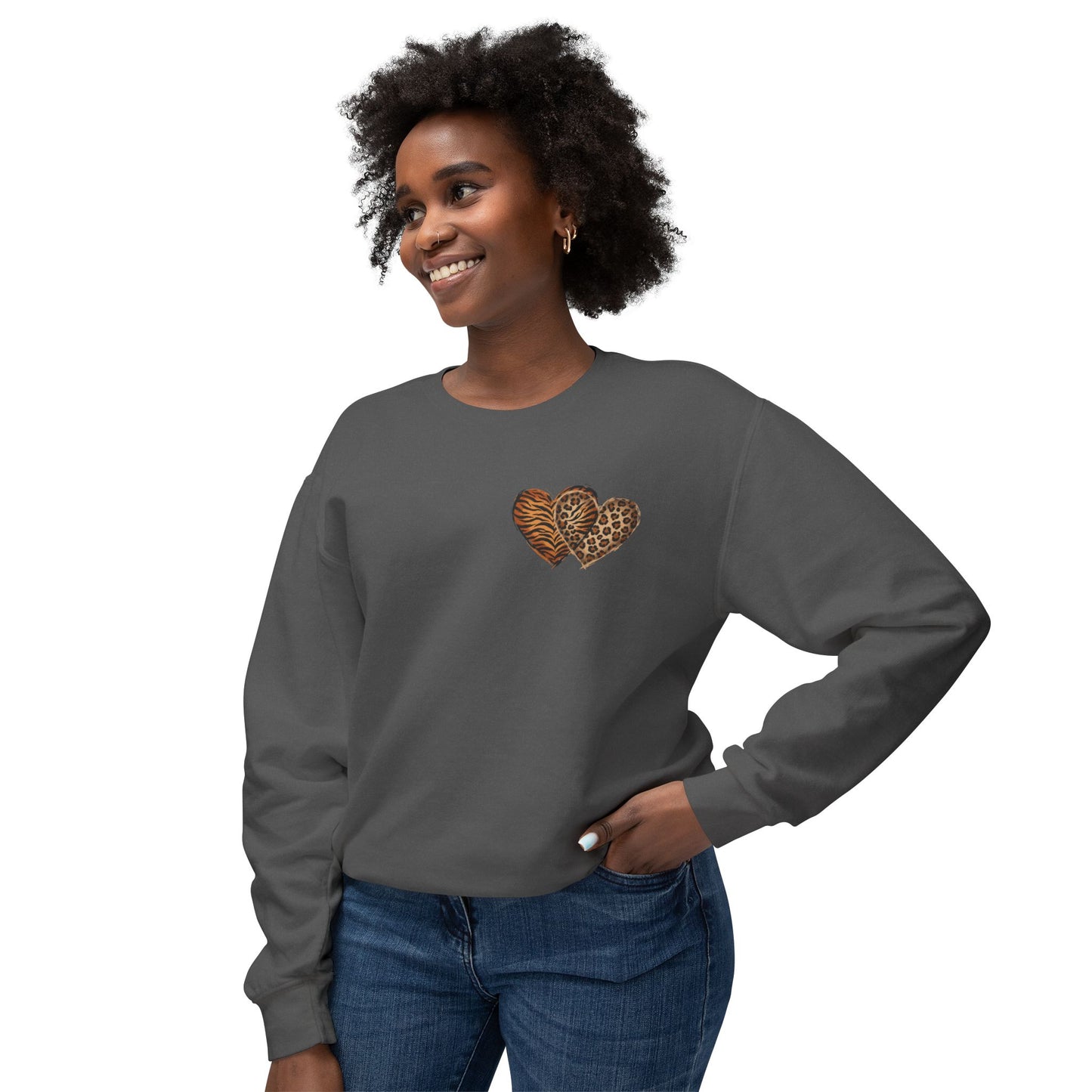 Leopard Heart Crewneck Sweatshirt