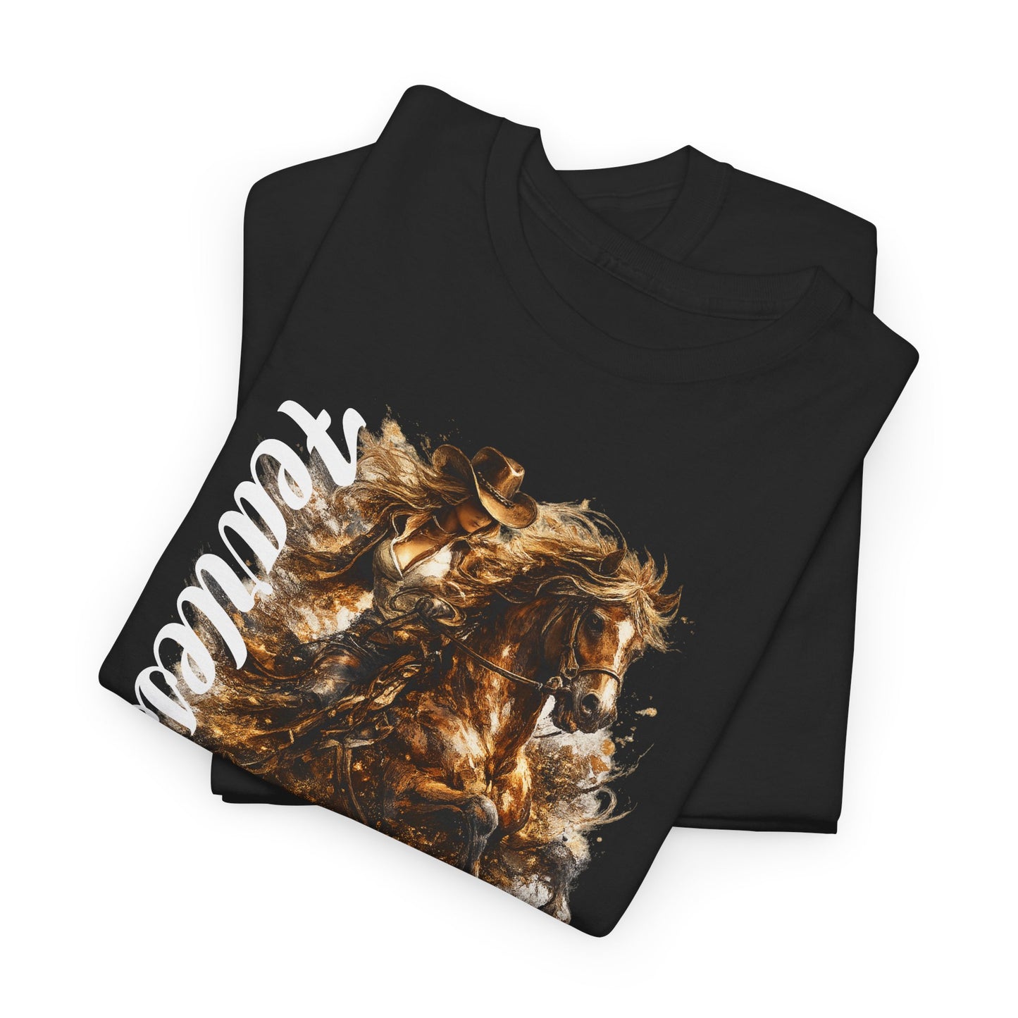 T-Shirt — 'Freedom in the Saddle' Horse Rider Graphic Tee