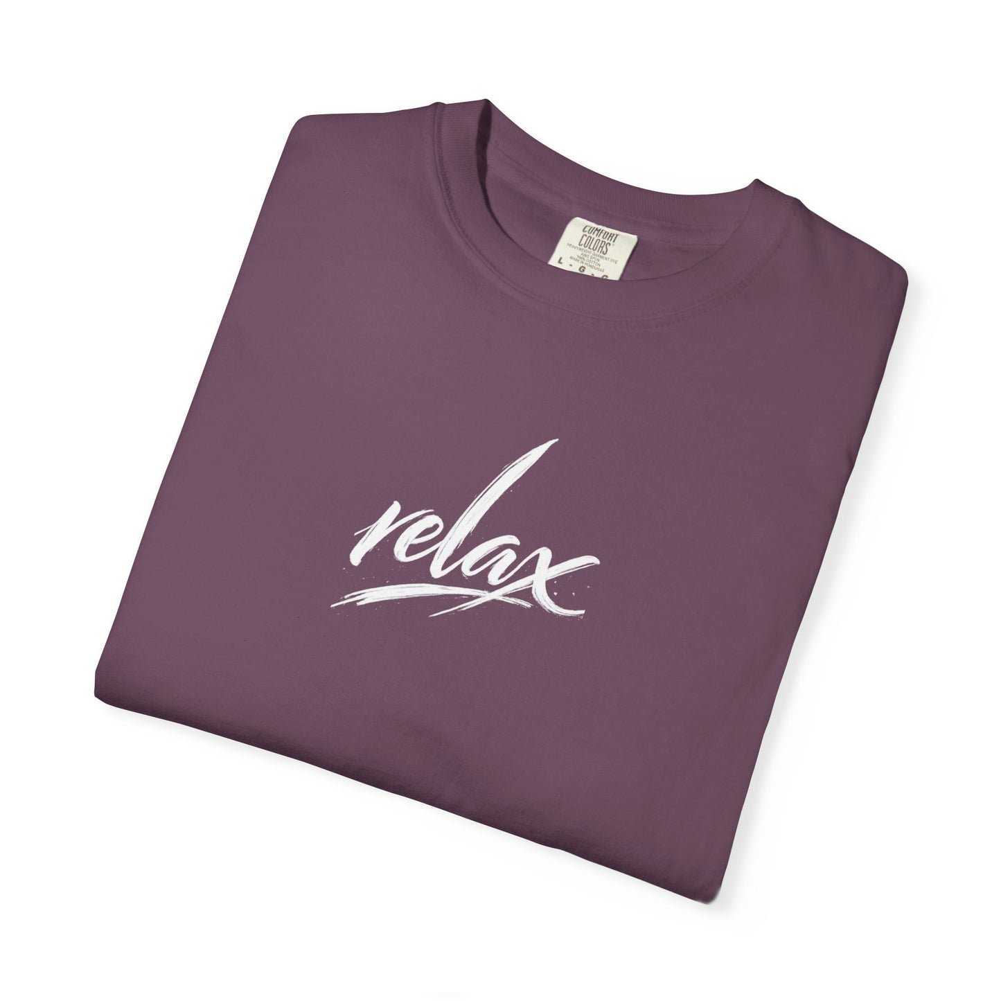 Relax Classic Garment-Dyed T-Shirt — Minimal White Crew Tee