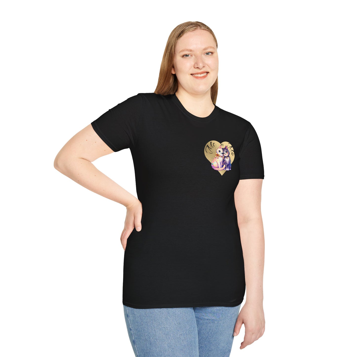Heart Paw Print T-Shirt — Cute Cat & Dog Love Graphic Tee