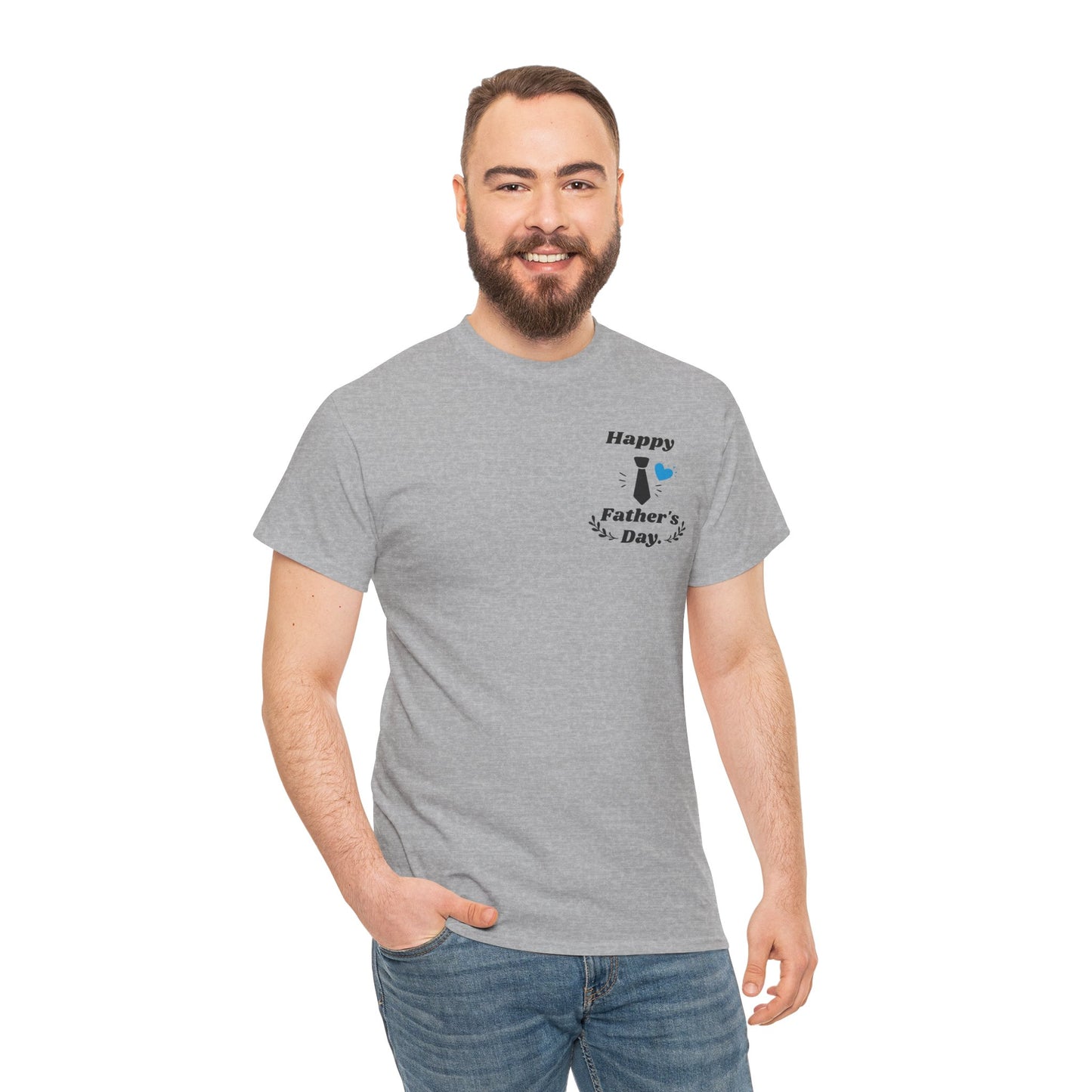 Father’s Day Tee - Happy Father’s Day Tie & Hearts Design