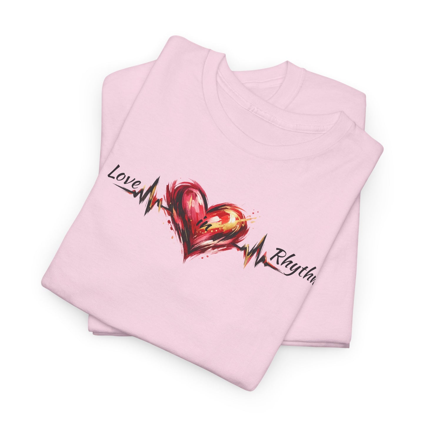 Love in Rhythm T-Shirt — Romantic Typography Tee