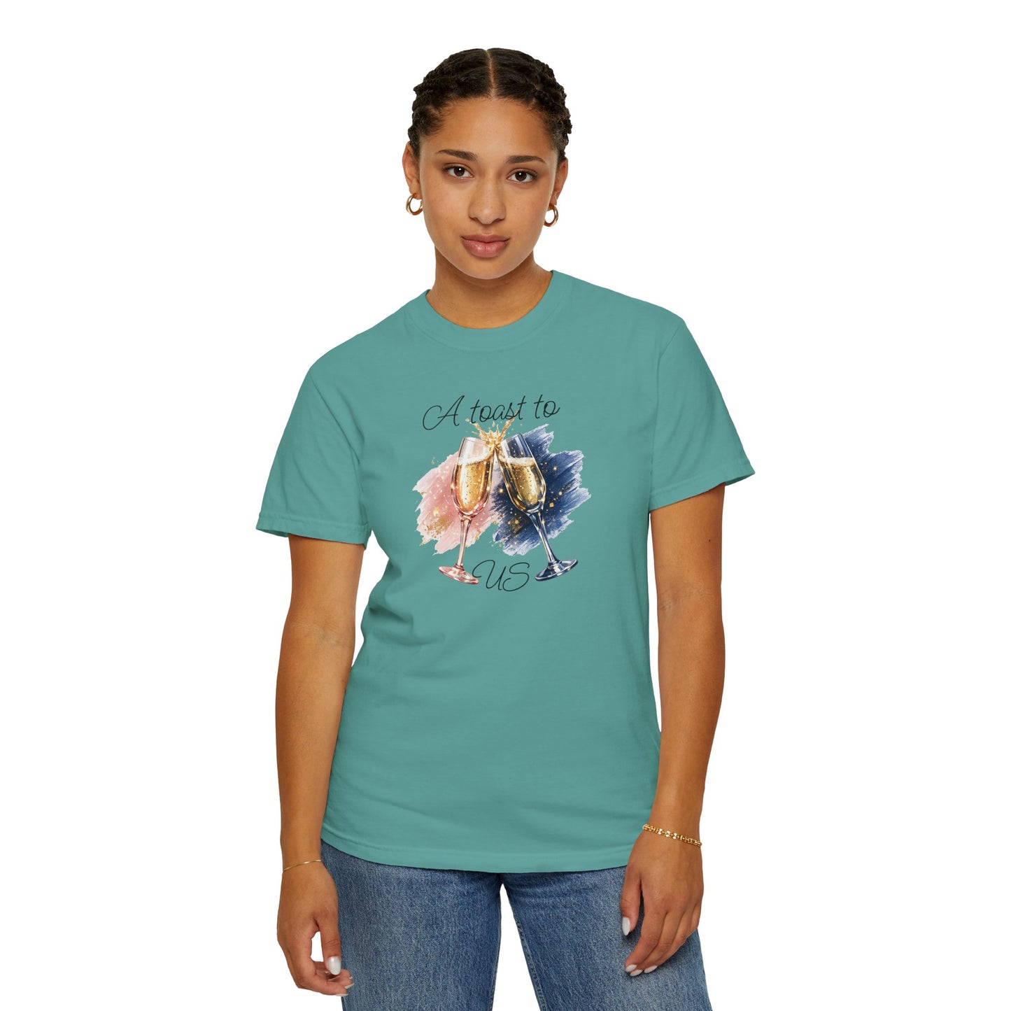 "A Toast to Us" T-Shirt —Champagne Toast Graphic Tee