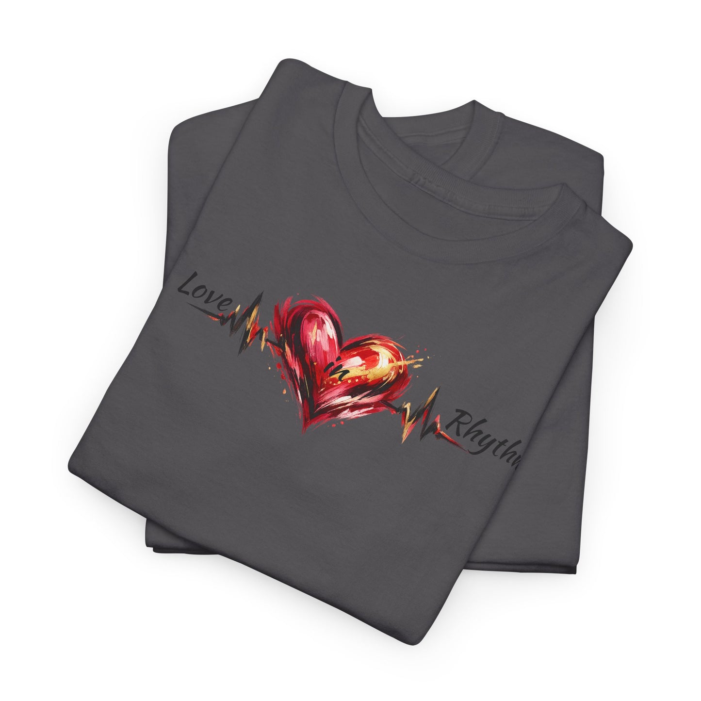 Love in Rhythm T-Shirt — Romantic Typography Tee