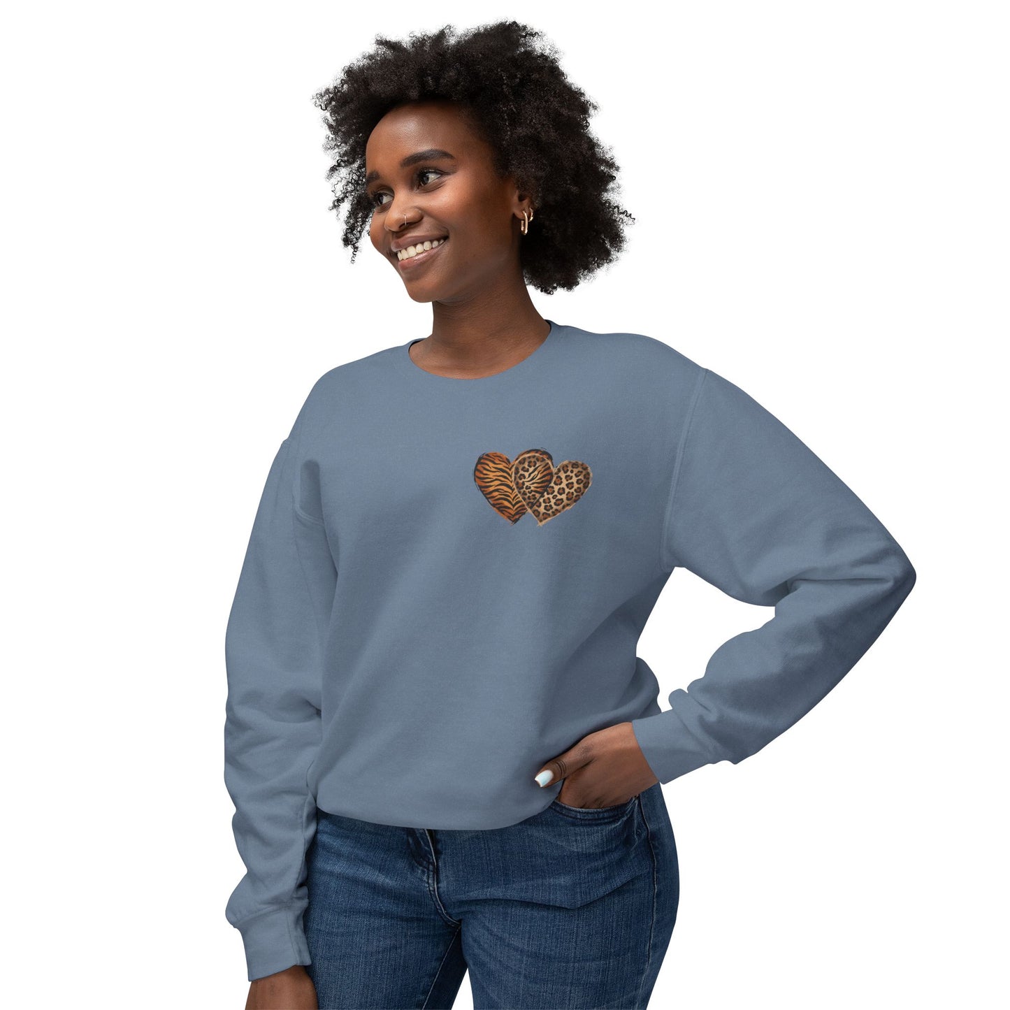 Leopard Heart Crewneck Sweatshirt