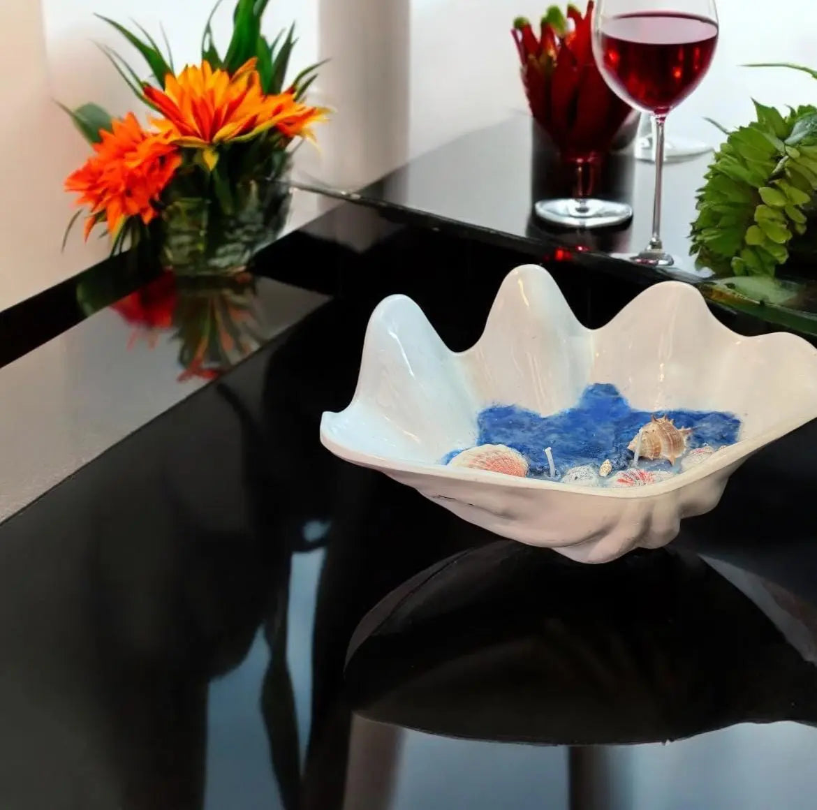 Seashell Candle: Beach Wedding Favor, Nautical Home Decor MehrArt collections