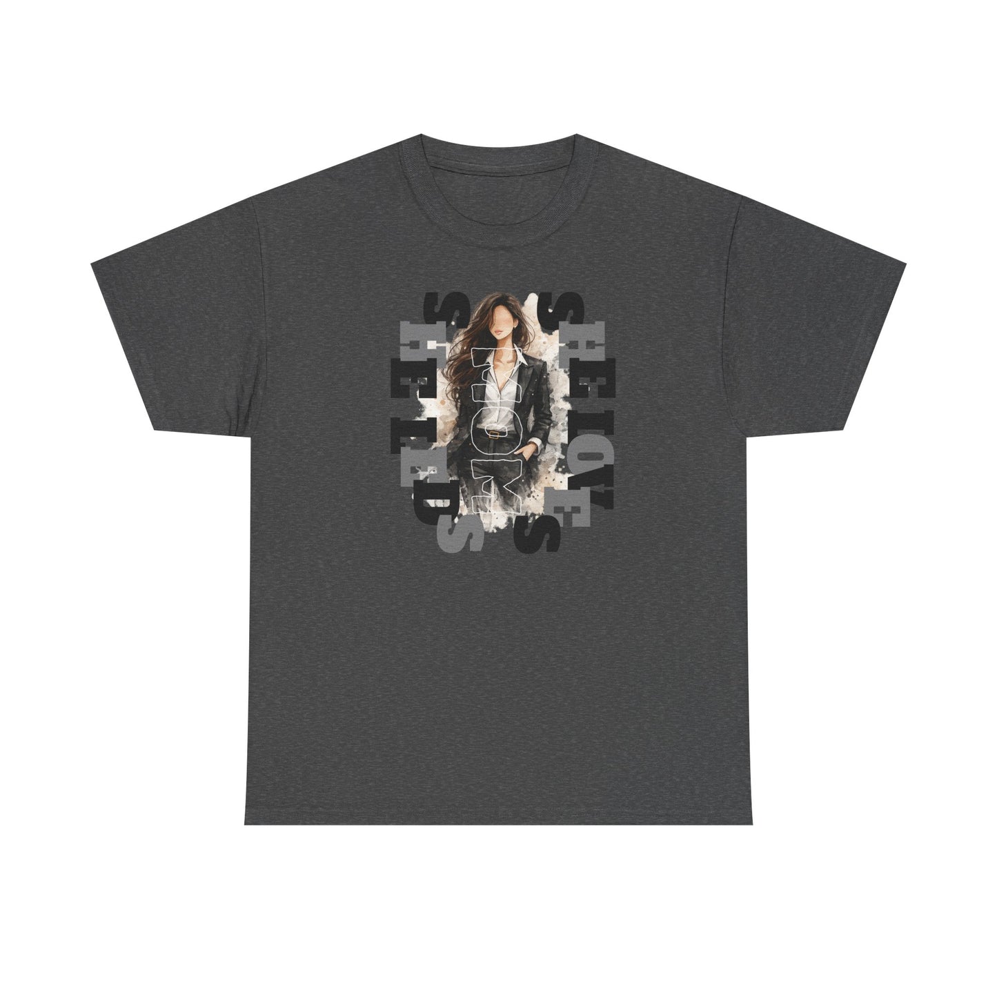 She Leads She Loves Graphic Tee — Feminine Empowerment T-Shirt