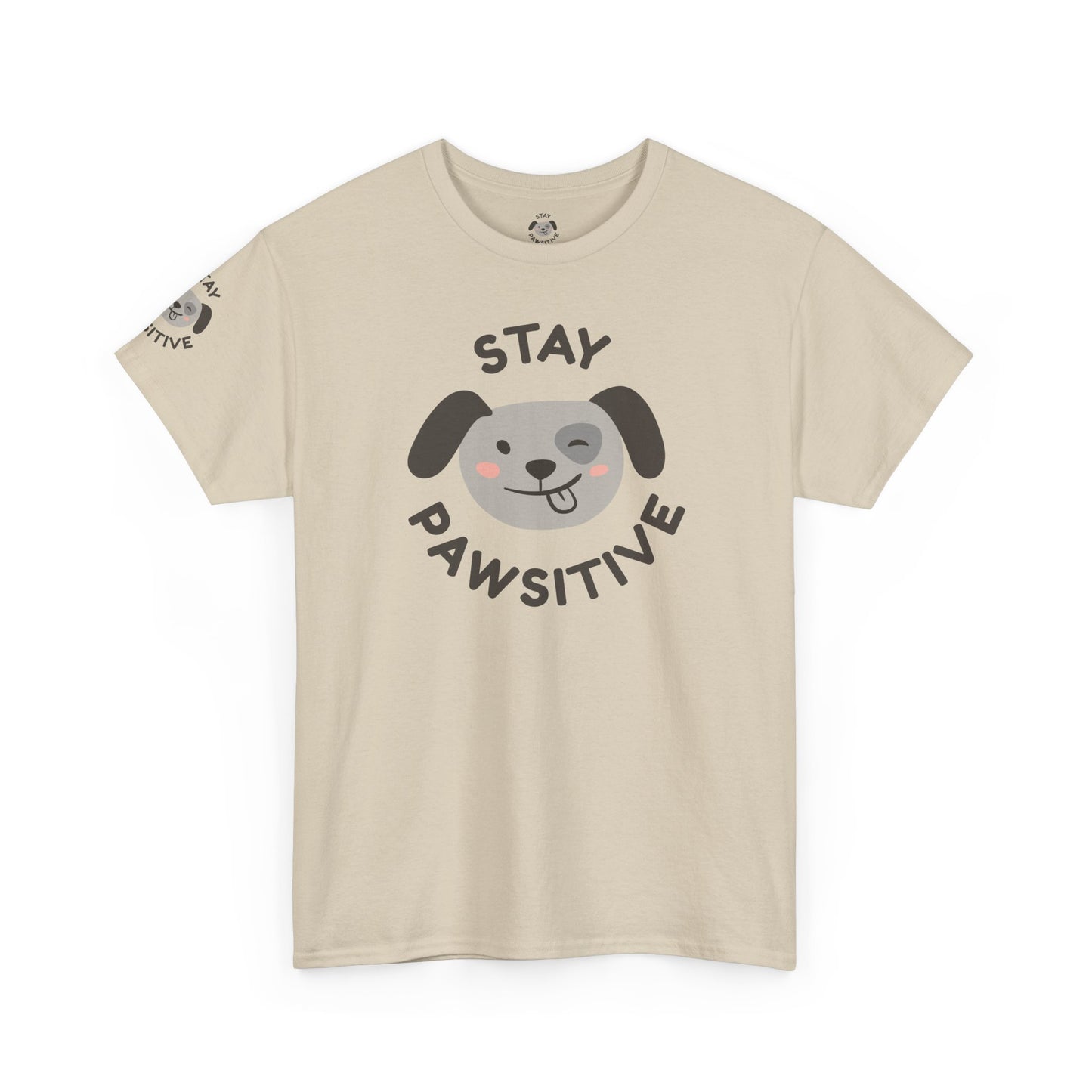 Stay Powsetive! T-Shirt — Positive Cat Vibe Tee