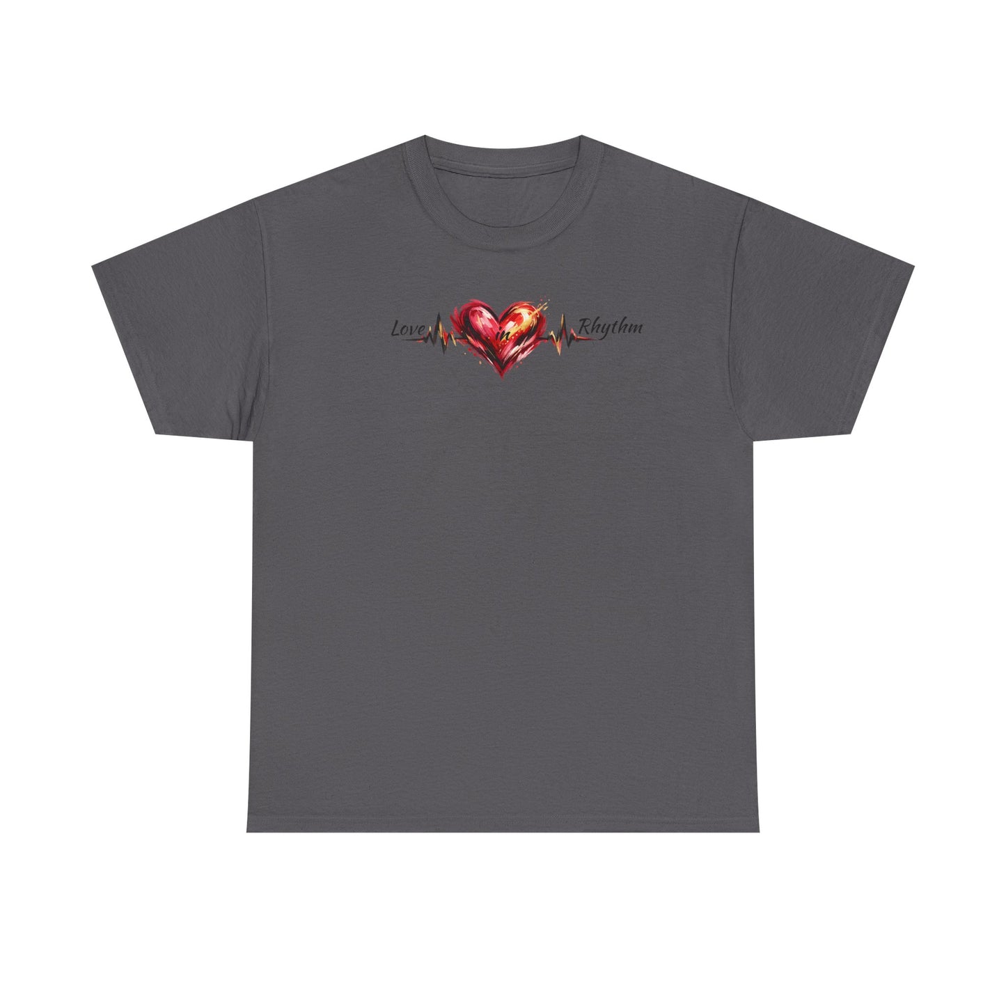 Love in Rhythm T-Shirt — Romantic Typography Tee