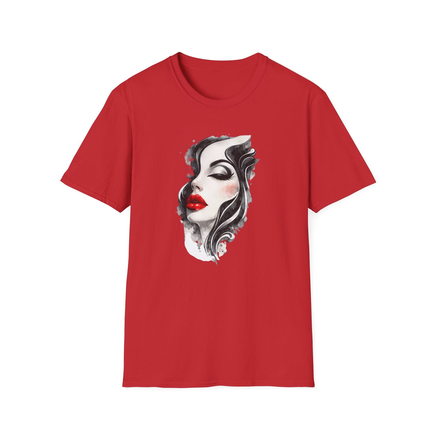 Fashion T-Shirt — Female Close-Up Portrait Graphic Tee