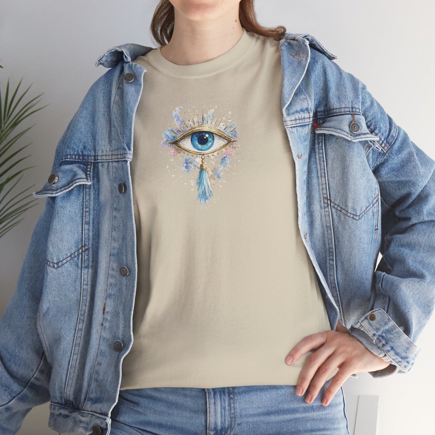 Mystic Watercolor Eye T-Shirt — Small Chest Art, Spiritual Boho Tee