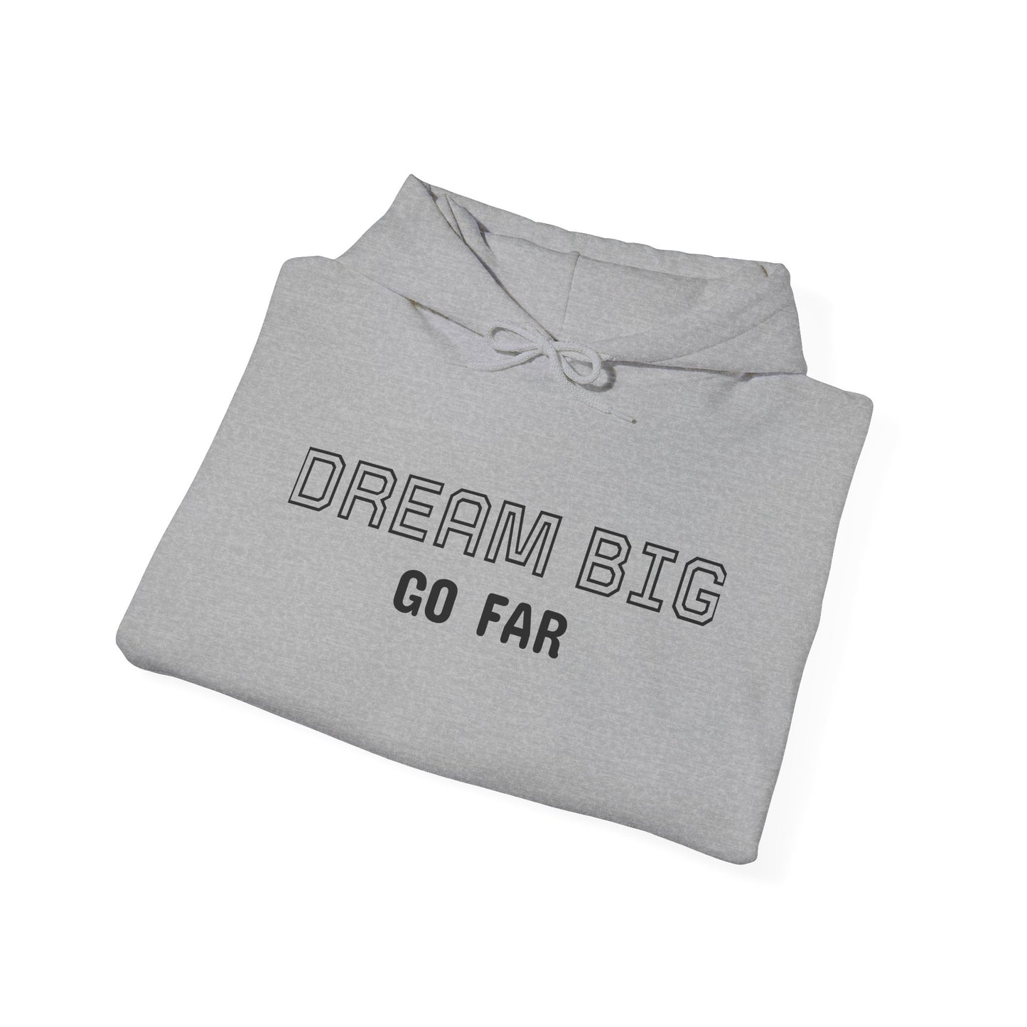 Dream Big Hoodie — Inspirational Watercolor Text Hooded Sweatshirt