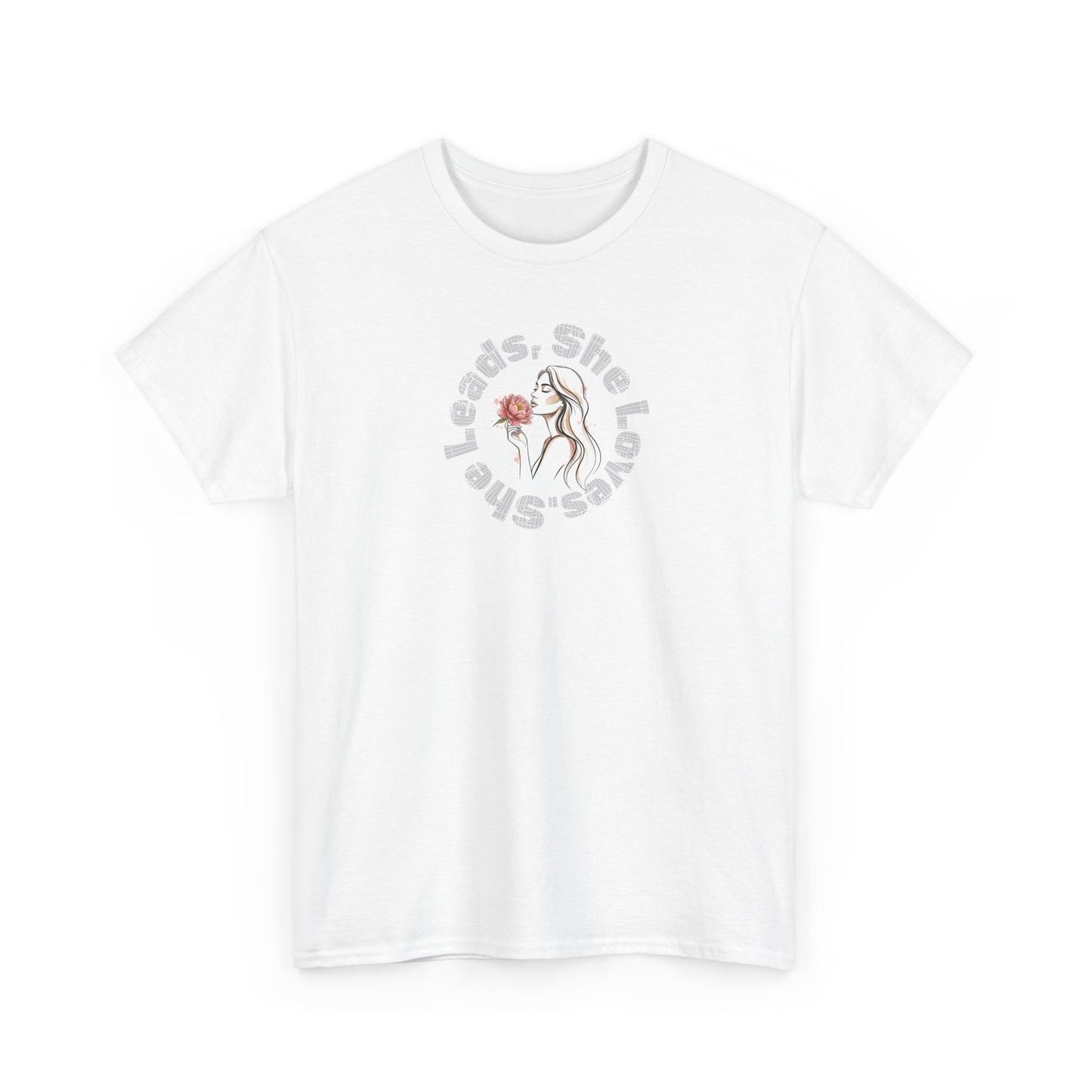 She leads, She loves — Cute Rose Graphic Women's Tee