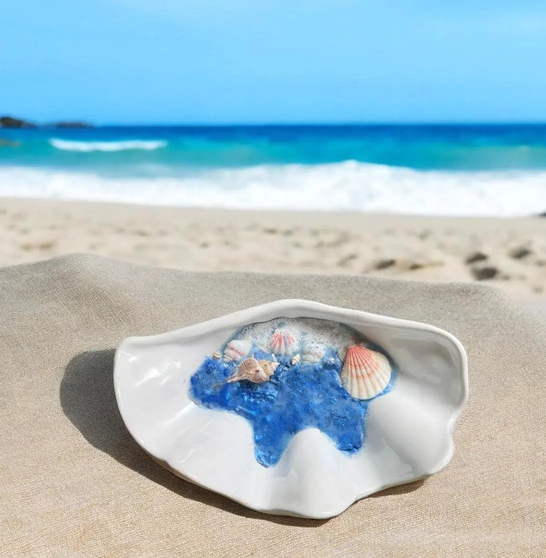 Seashell Candle: Beach Wedding Favor, Nautical Home Decor MehrArt collections