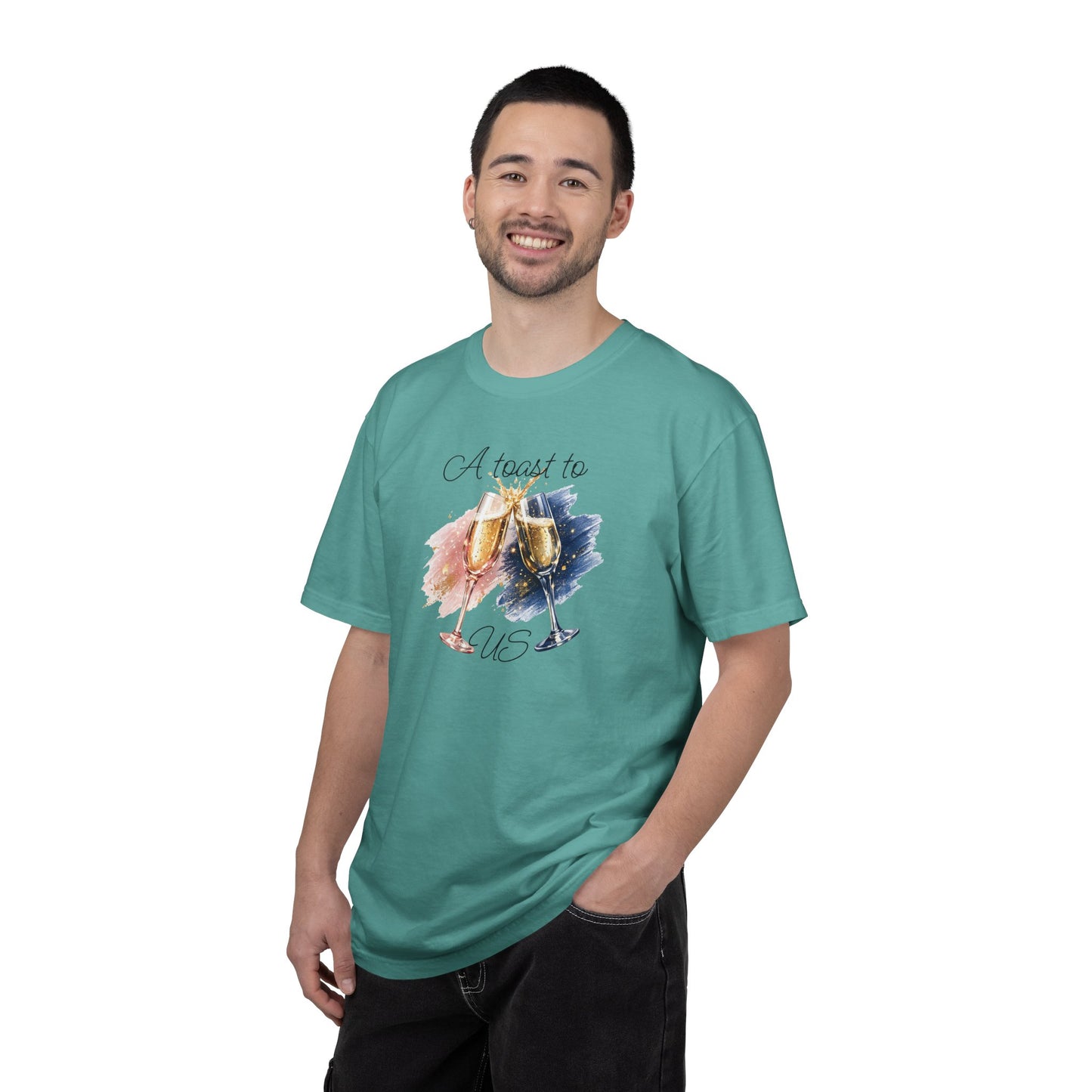"A Toast to Us" T-Shirt —Champagne Toast Graphic Tee