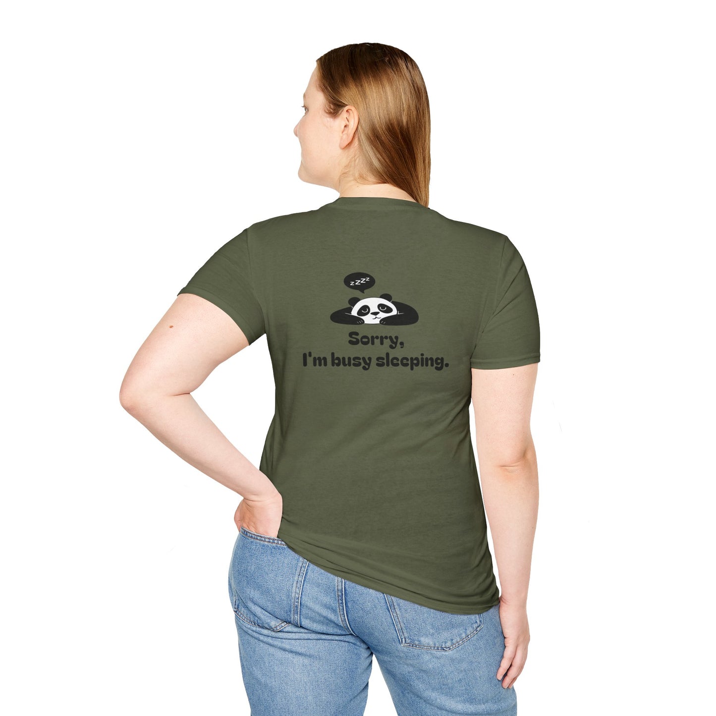 Panda Sleep Tee — “Why fall in love? when sleep loves you back?” Cute Nap-Lover T-Shirt