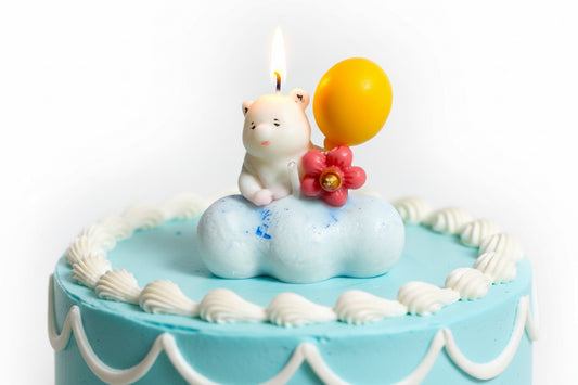 Baby shower candle| Teddy Bear on cloud Candle Fave: Baby Shower unscathed Candles