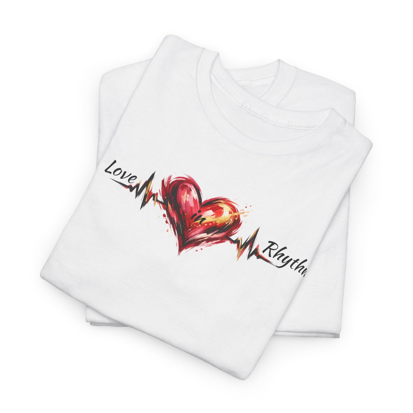 Love in Rhythm T-Shirt — Romantic Typography Tee