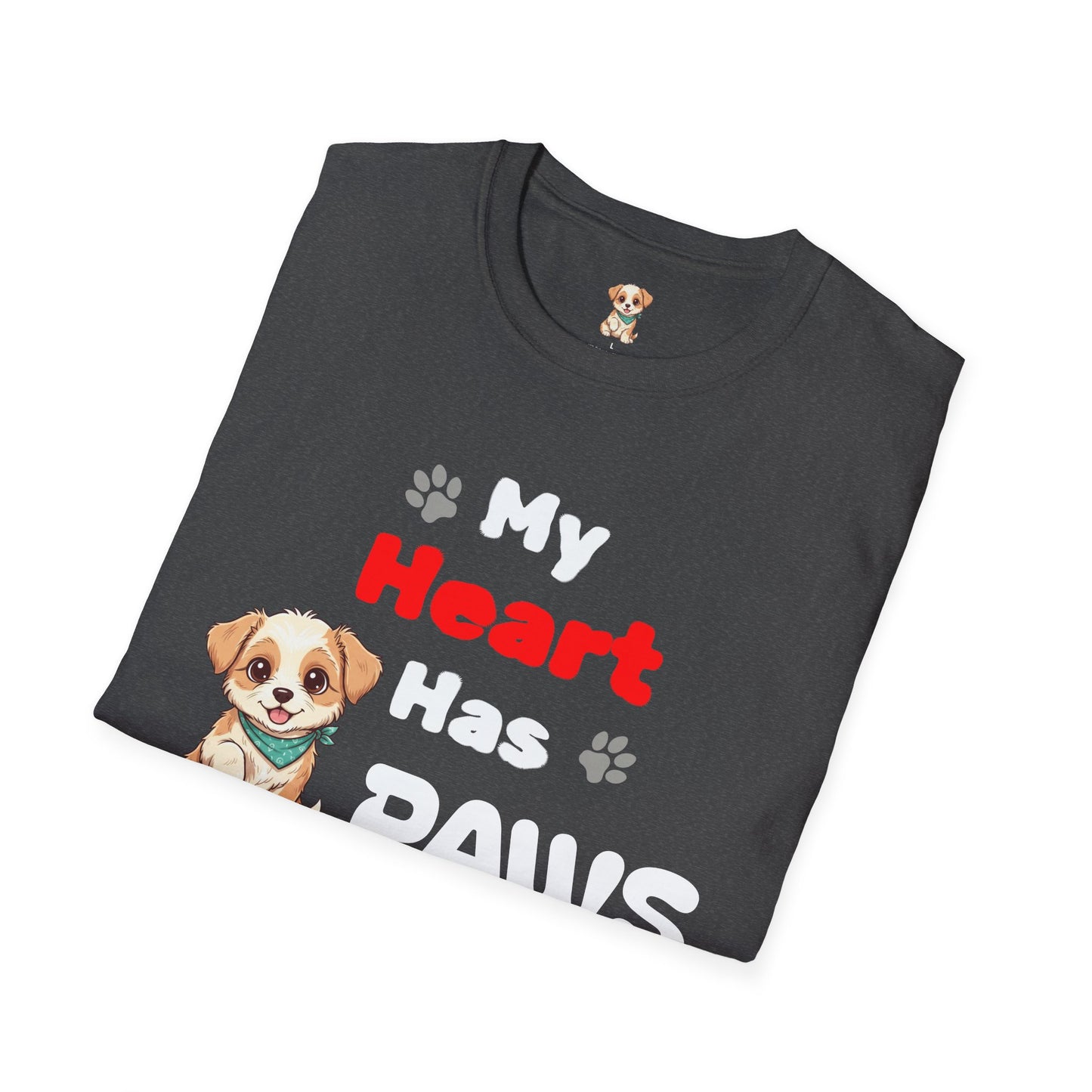 “My Heart Has Four Paws” Pet Lover T-Shirt