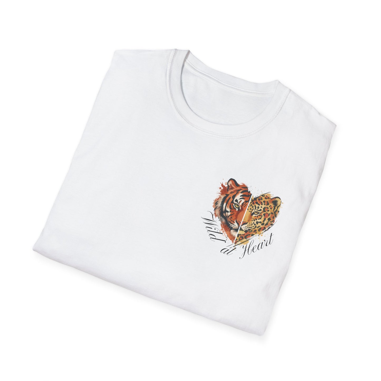 Wild at Heart T-Shirt — Watercolor Leopard Heart Graphic Tee