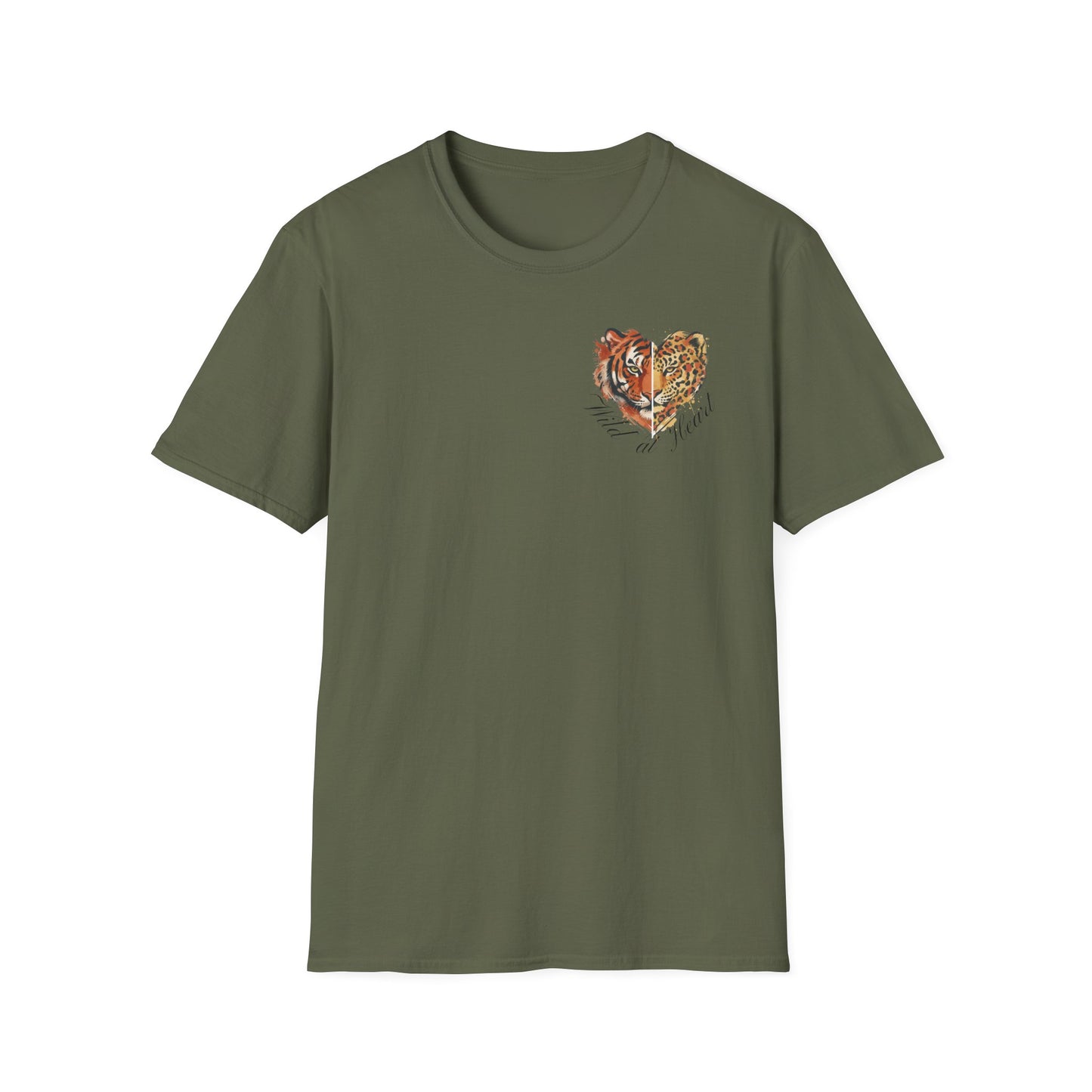 Wild at Heart T-Shirt — Watercolor Leopard Heart Graphic Tee