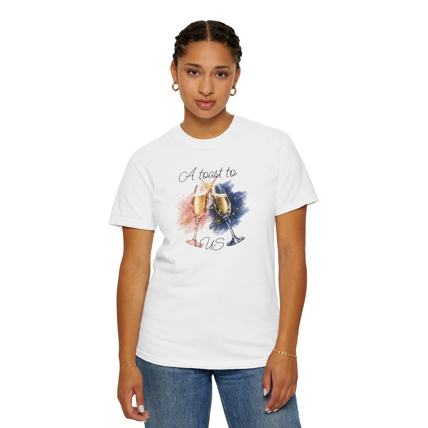 "A Toast to Us" T-Shirt —Champagne Toast Graphic Tee