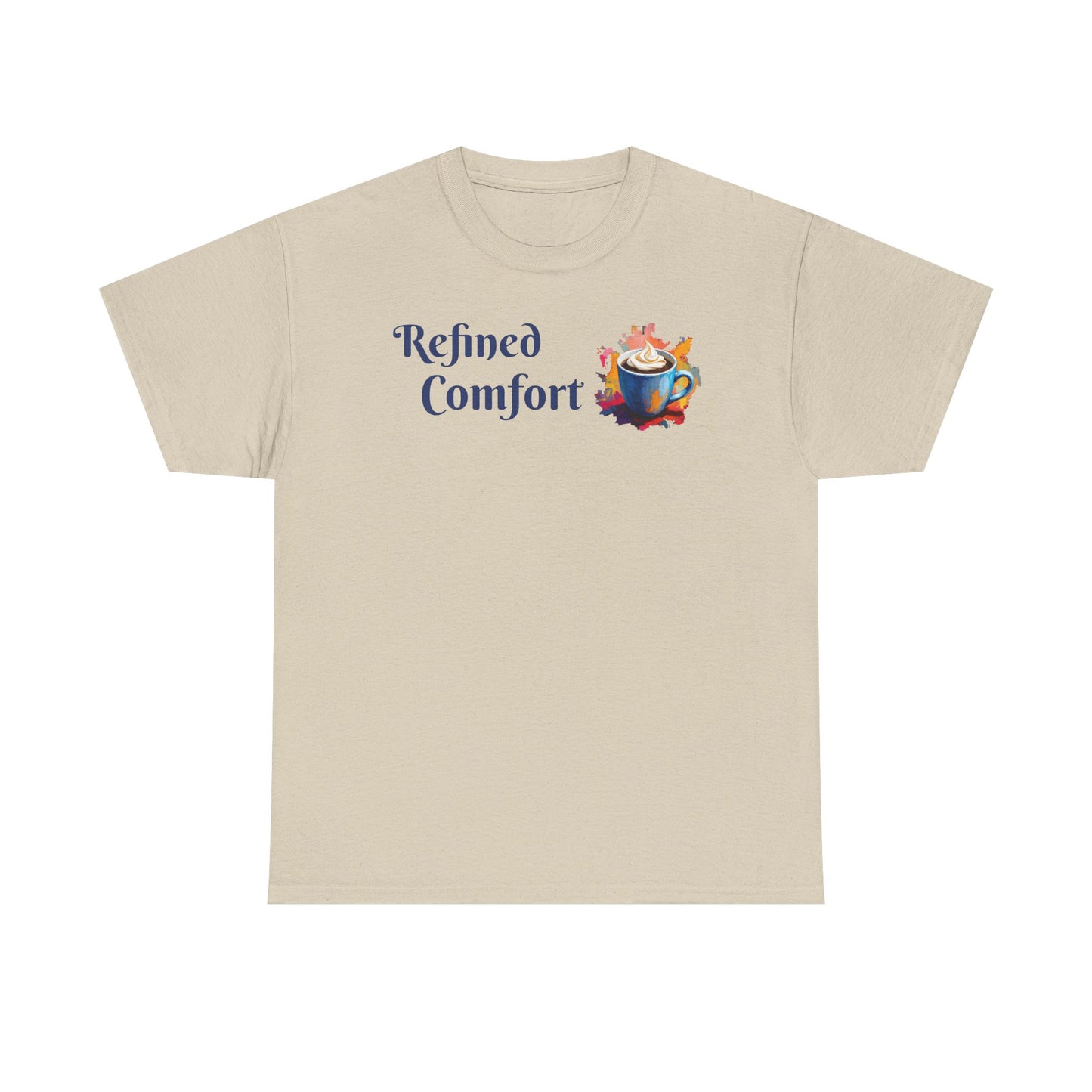 Refined Comfort Tee — Cozy Tea Cup Graphic Shirt