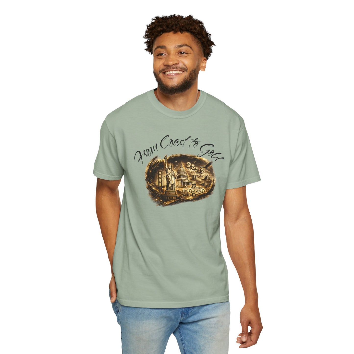 T-Shirt — 'From Coast to Cackle' Vintage Beach Scene Graphic Tee